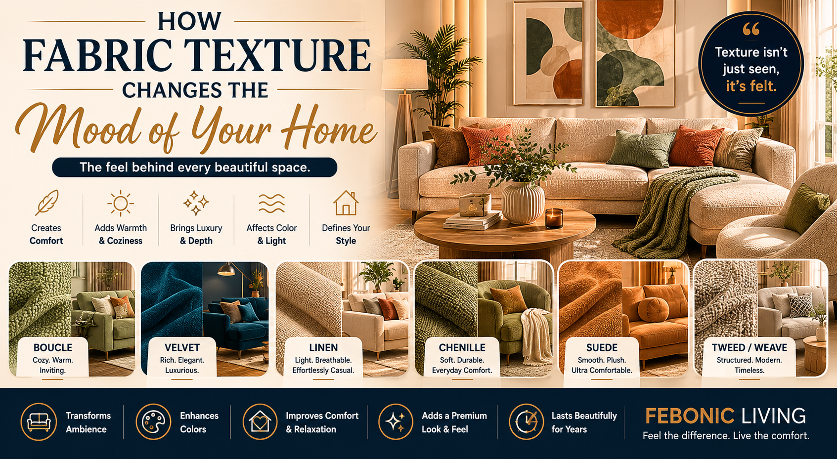 🧵 How Fabric Texture Changes the Mood of Your Home (2026 Guide)