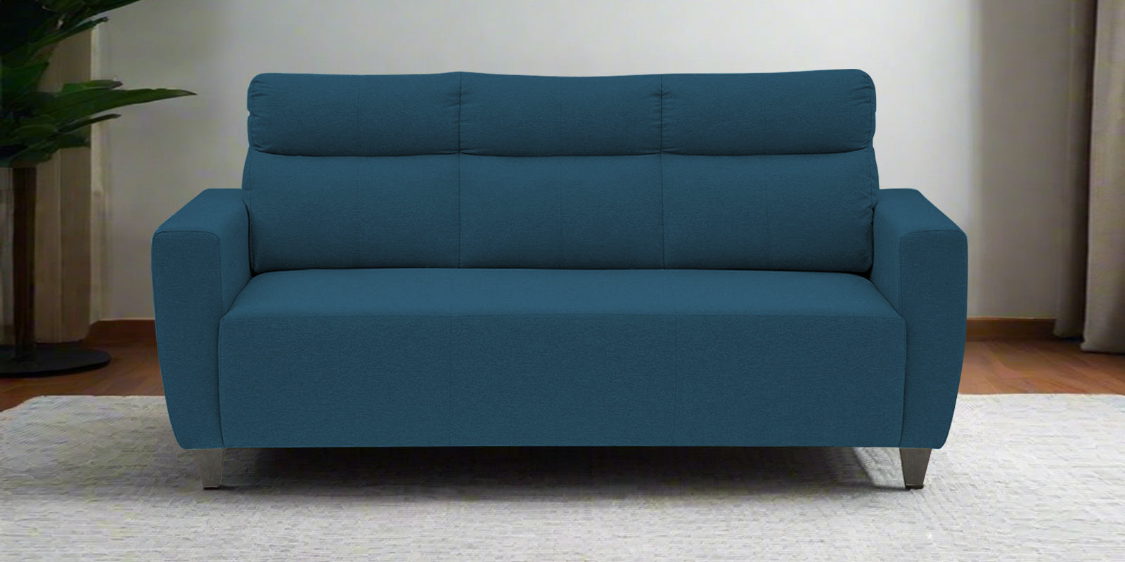 Honor Fabric 3 Seater Sofa In Eclipse Blue Colour - Febonic Living