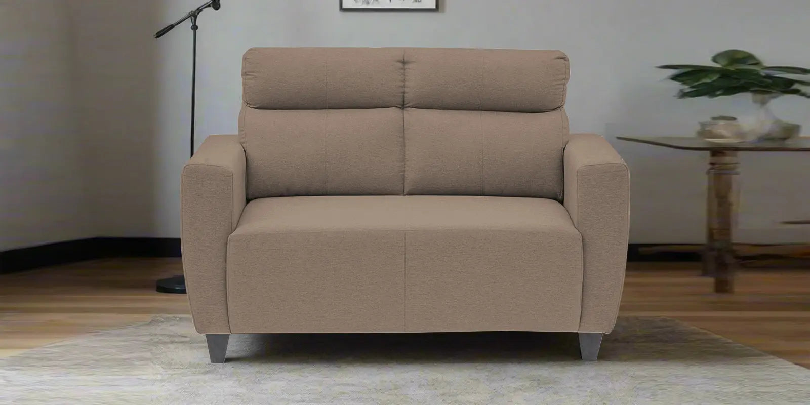 Burban Fabric 2 Seater Sofa In Nut Beige Colour Febonic Living