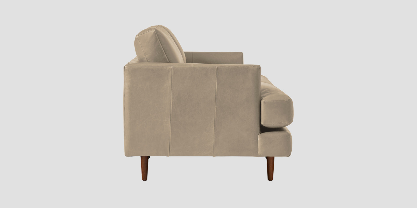 Sterio Leatherette 2 Seater Sofa In Tan Beige Colour - Febonic Living