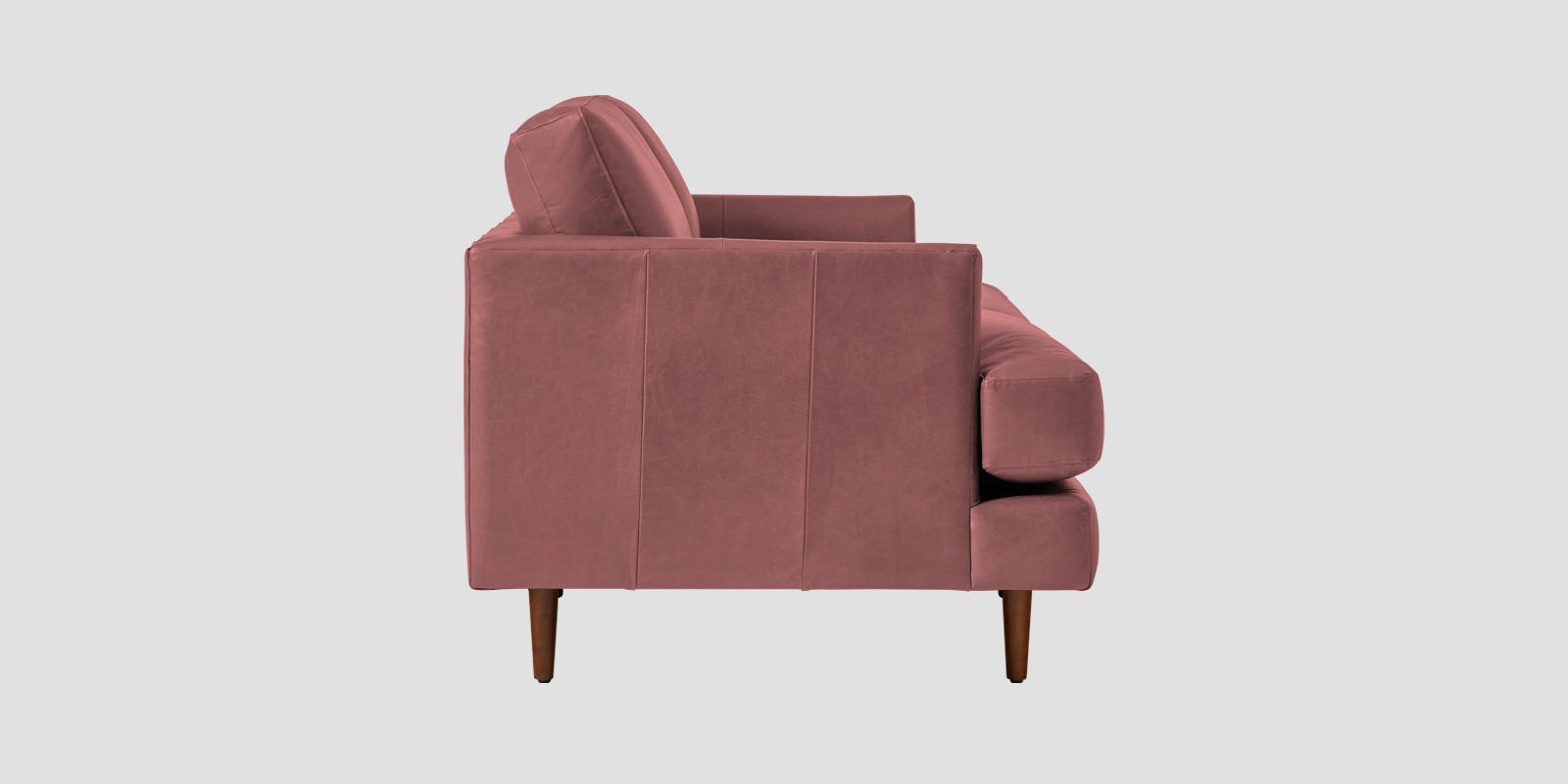 Sterio Leatherette 2 Seater Sofa In Light Pink Colour - Febonic Living