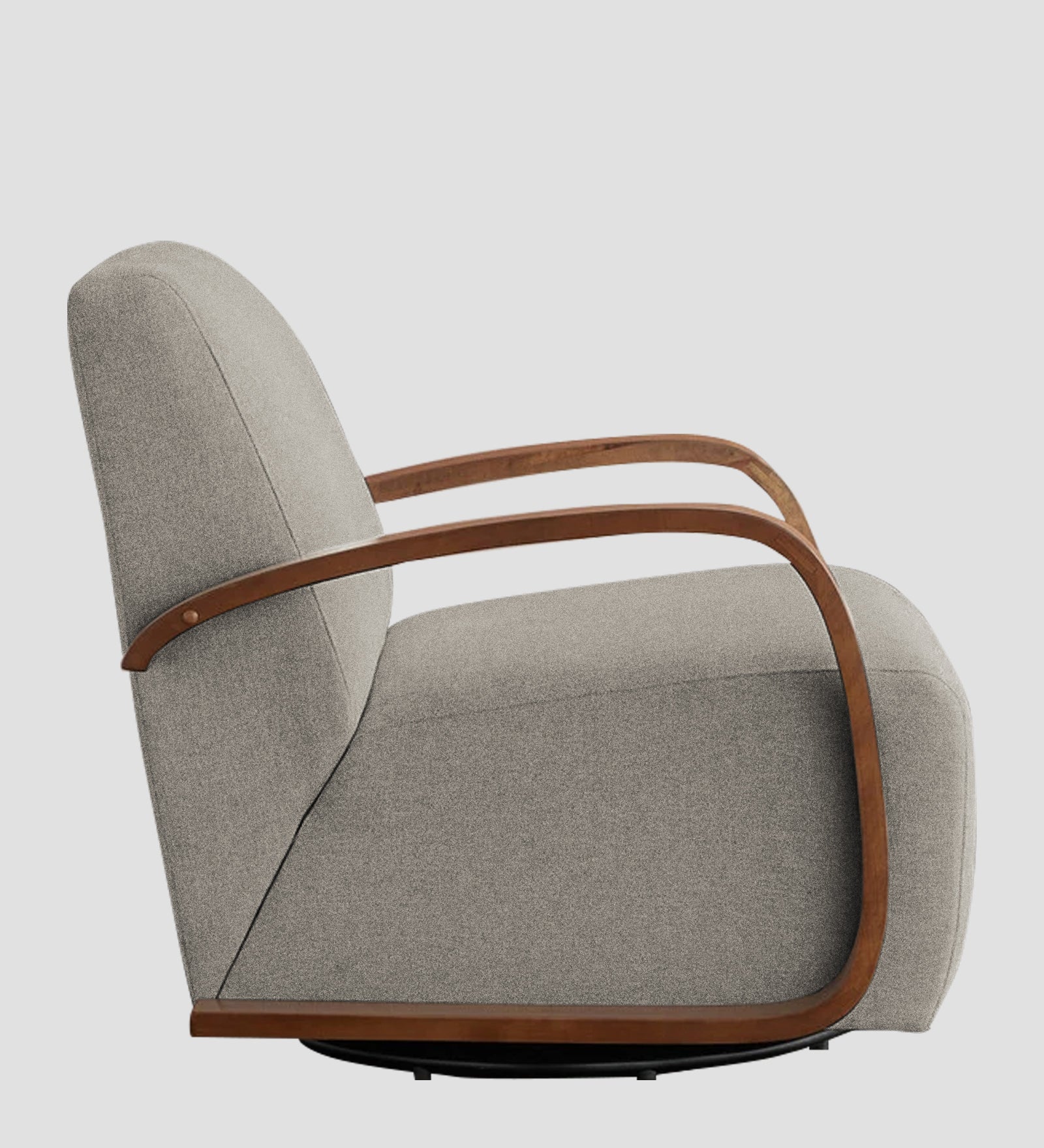 Balma Fabric Swivel Chair in Ash Grey Colour