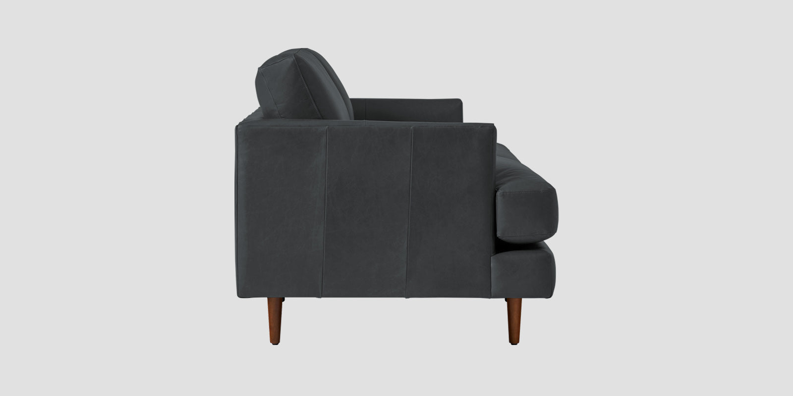 Sterio Leatherette 2 Seater Sofa In Pepper Grey Colour - Febonic Living