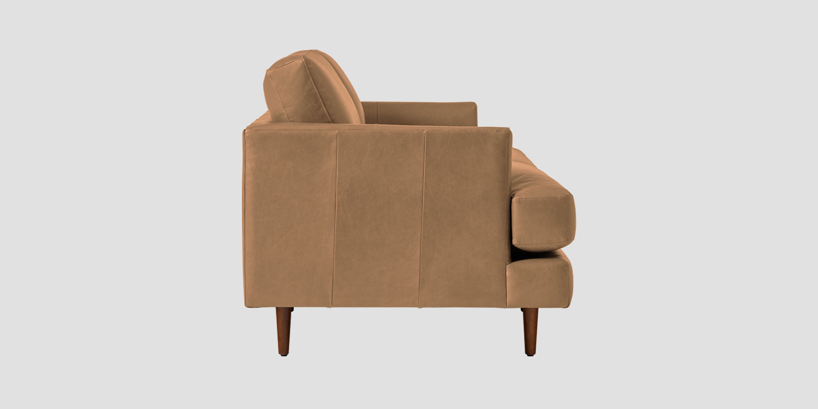 Sterio Leatherette 2 Seater Sofa In Sepia Beige Colour - Febonic Living