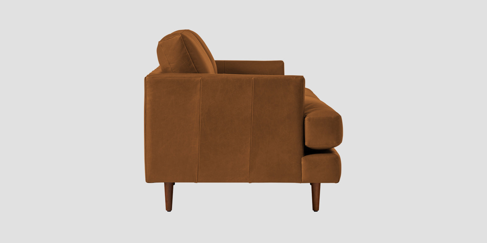 Sterio Leatherette 2 Seater Sofa In Cinnamon Brown Colour - Febonic Living