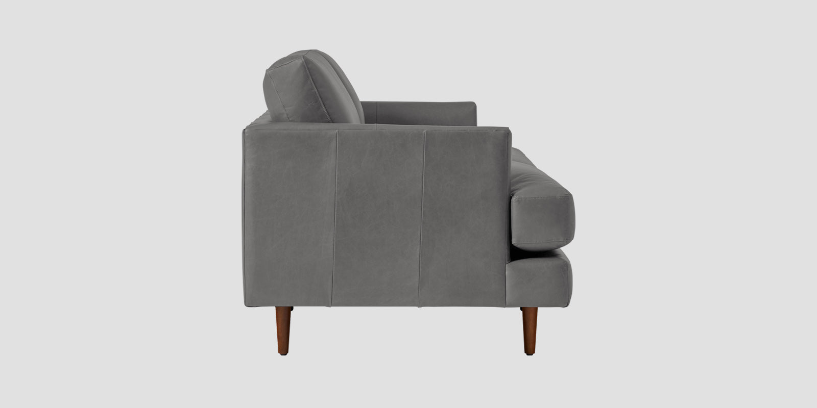 Sterio Leatherette 2 Seater Sofa In Dim Grey Colour - Febonic Living