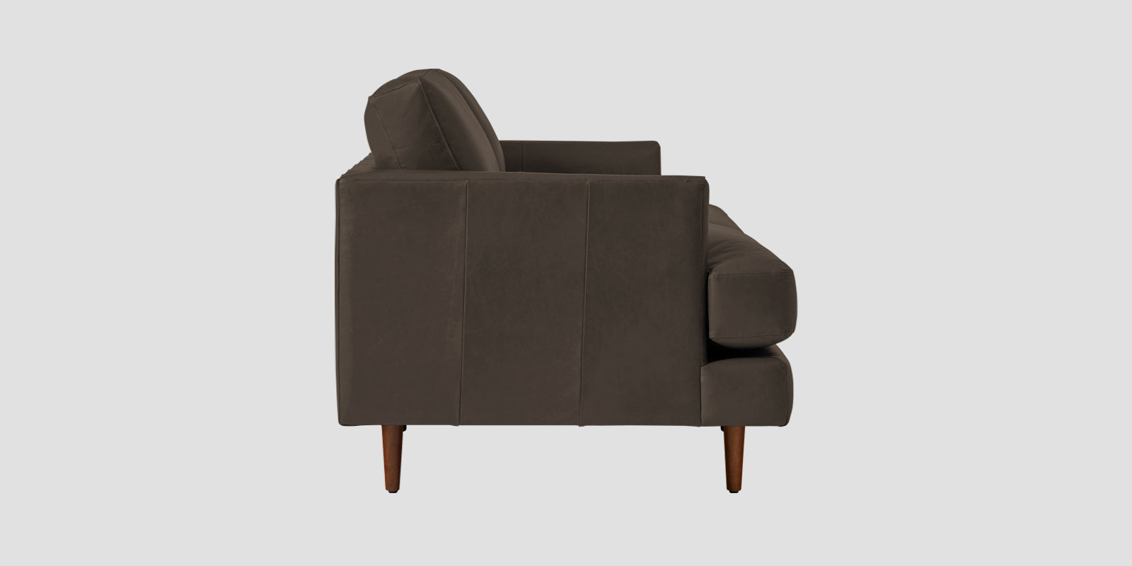 Sterio Leatherette 2 Seater Sofa In Peca Brown Colour - Febonic Living