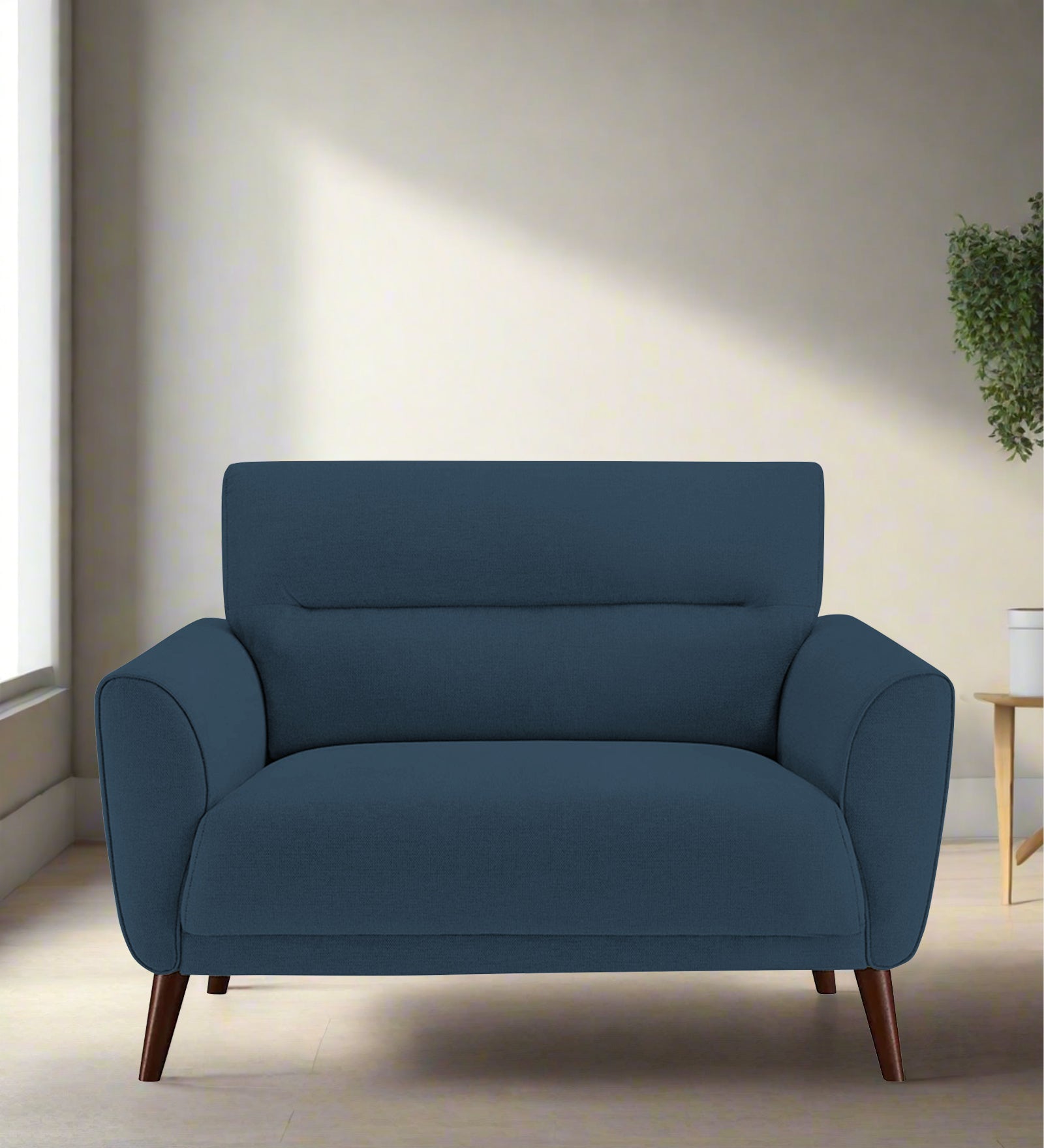 Castro Fabric 1 Seater Sofa In Light Blue Colour - Febonic Living