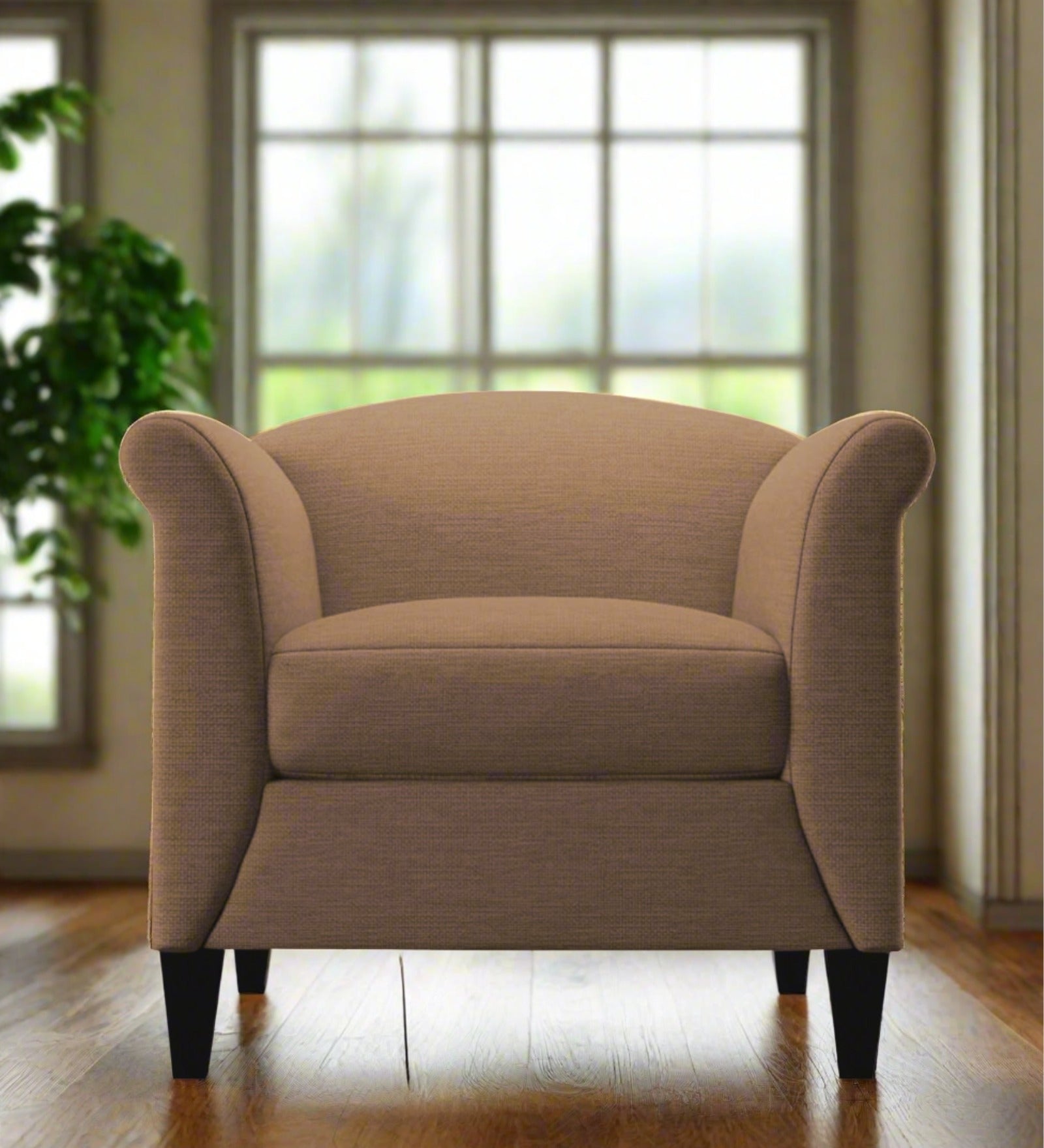 Kimber Fabric 1 Seater Sofa in Cosmic Beige Colour