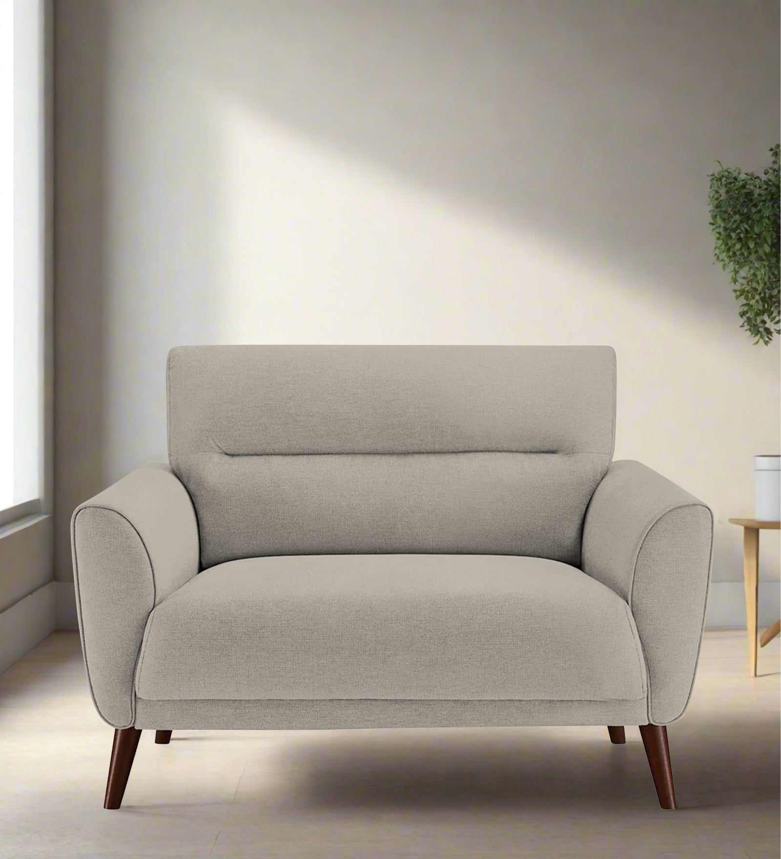 Castro Fabric 1 Seater Sofa In Ash Grey Colour - Febonic Living