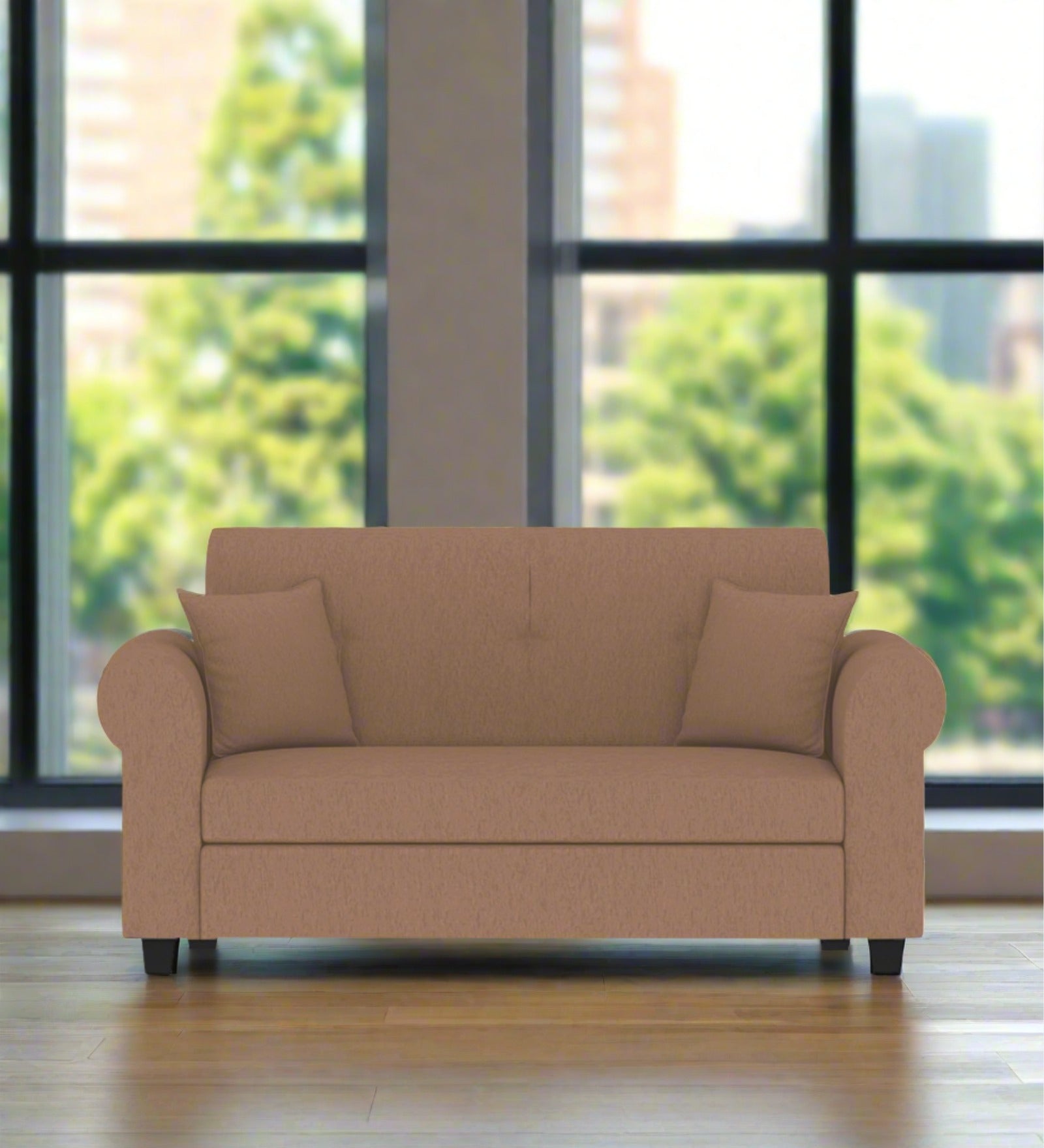 Derado Fabric 2 Seater Sofa In Cosmic Beige Colour - Febonic Living