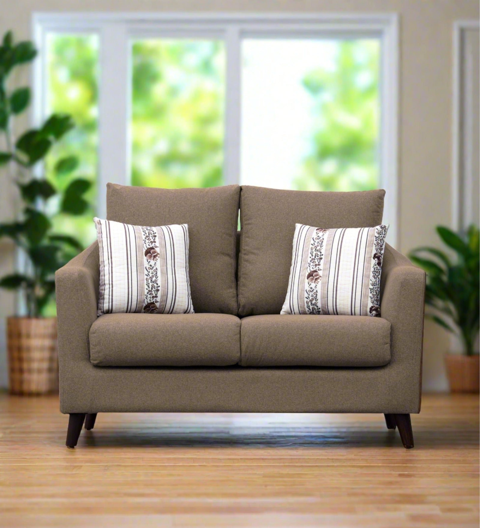 Kevin Fabric 2 Seater Sofa in Cookie Beige Colour