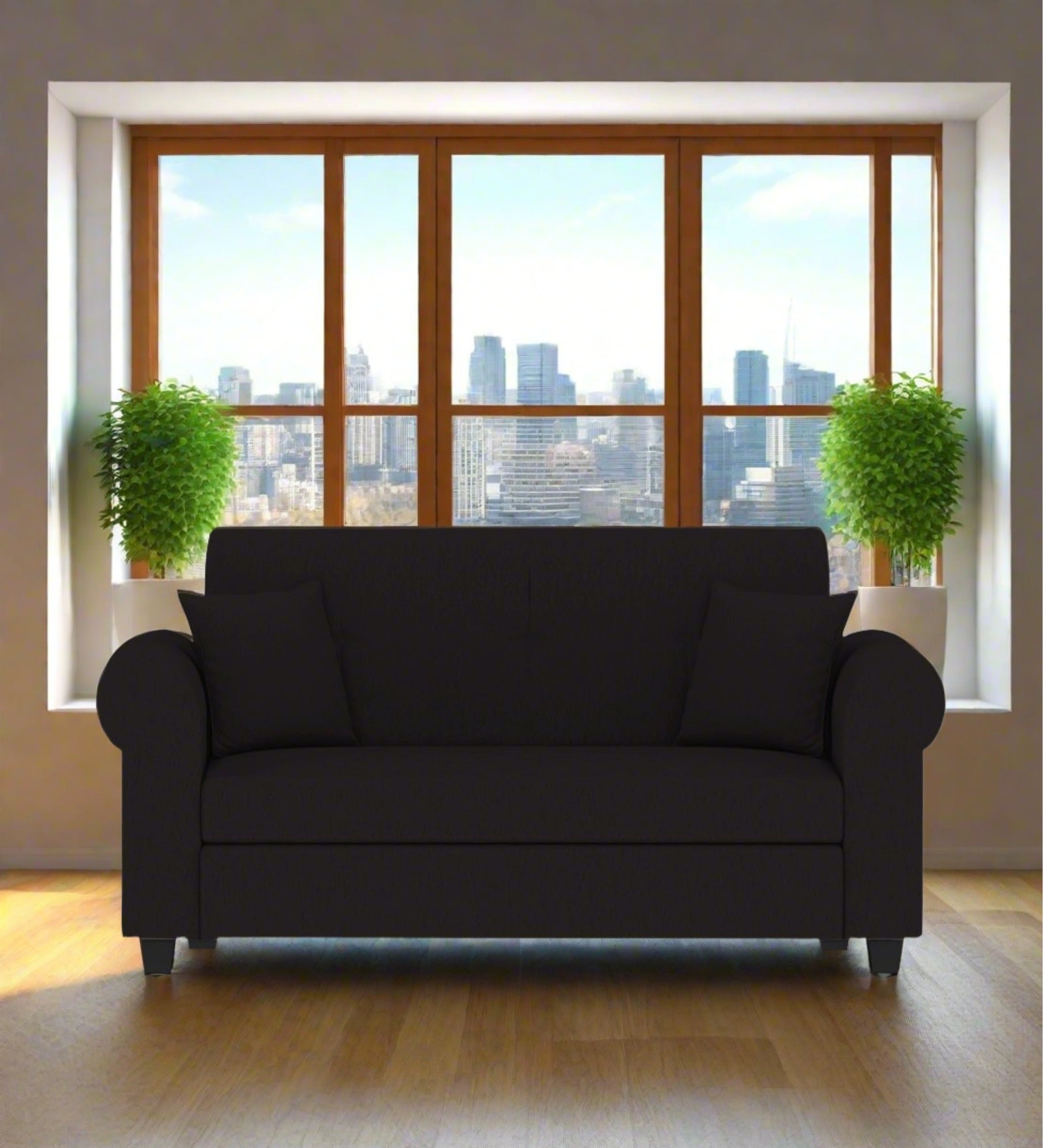 Derado Fabric 2 Seater Sofa In Cara Brown Colour - Febonic Living