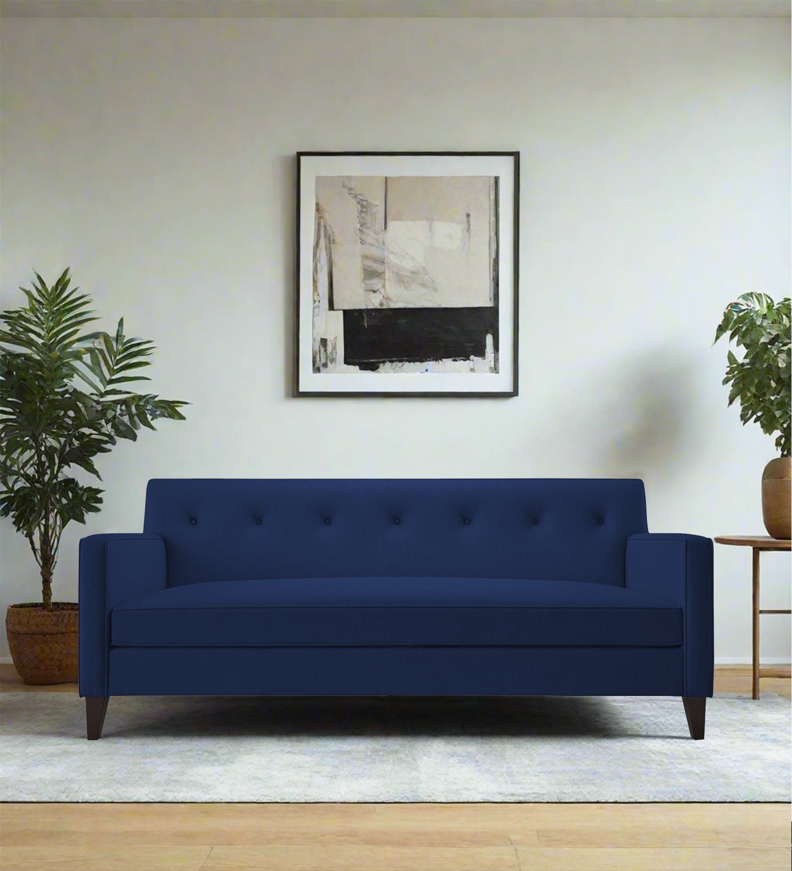 Miller Fabric 3 Seater Sofa In Royal Blue Colour - Febonic Living