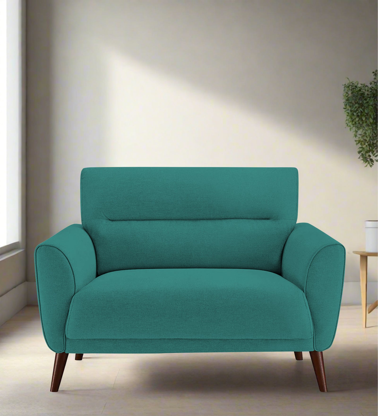 Castro Fabric 1 Seater Sofa In Sea Green Colour - Febonic Living