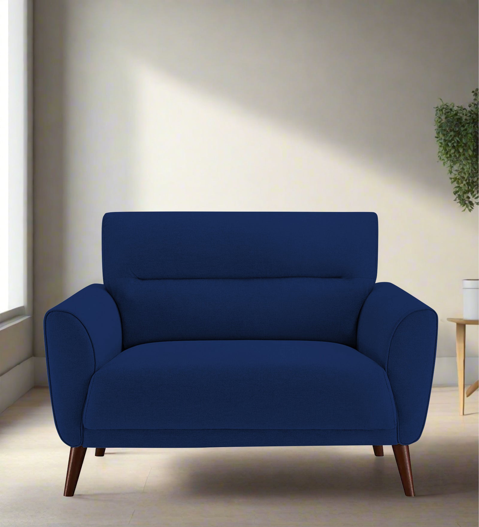 Castro Fabric 1 Seater Sofa In Royal Blue Colour - Febonic Living
