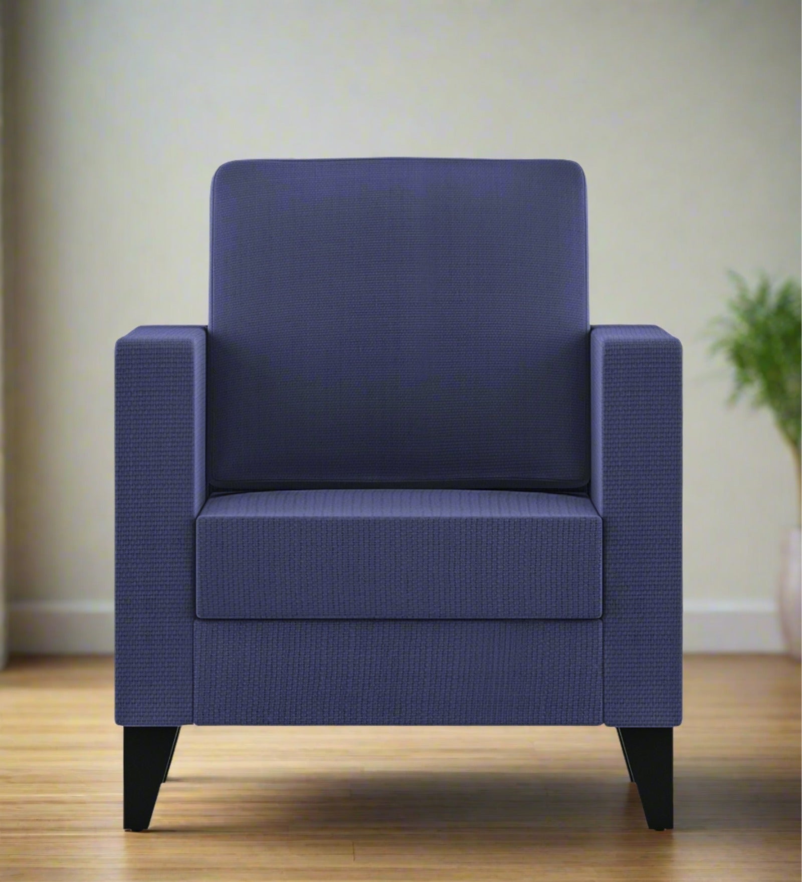 Nori Fabric 1 Seater Sofa In Slate Blue Colour - Febonic Living