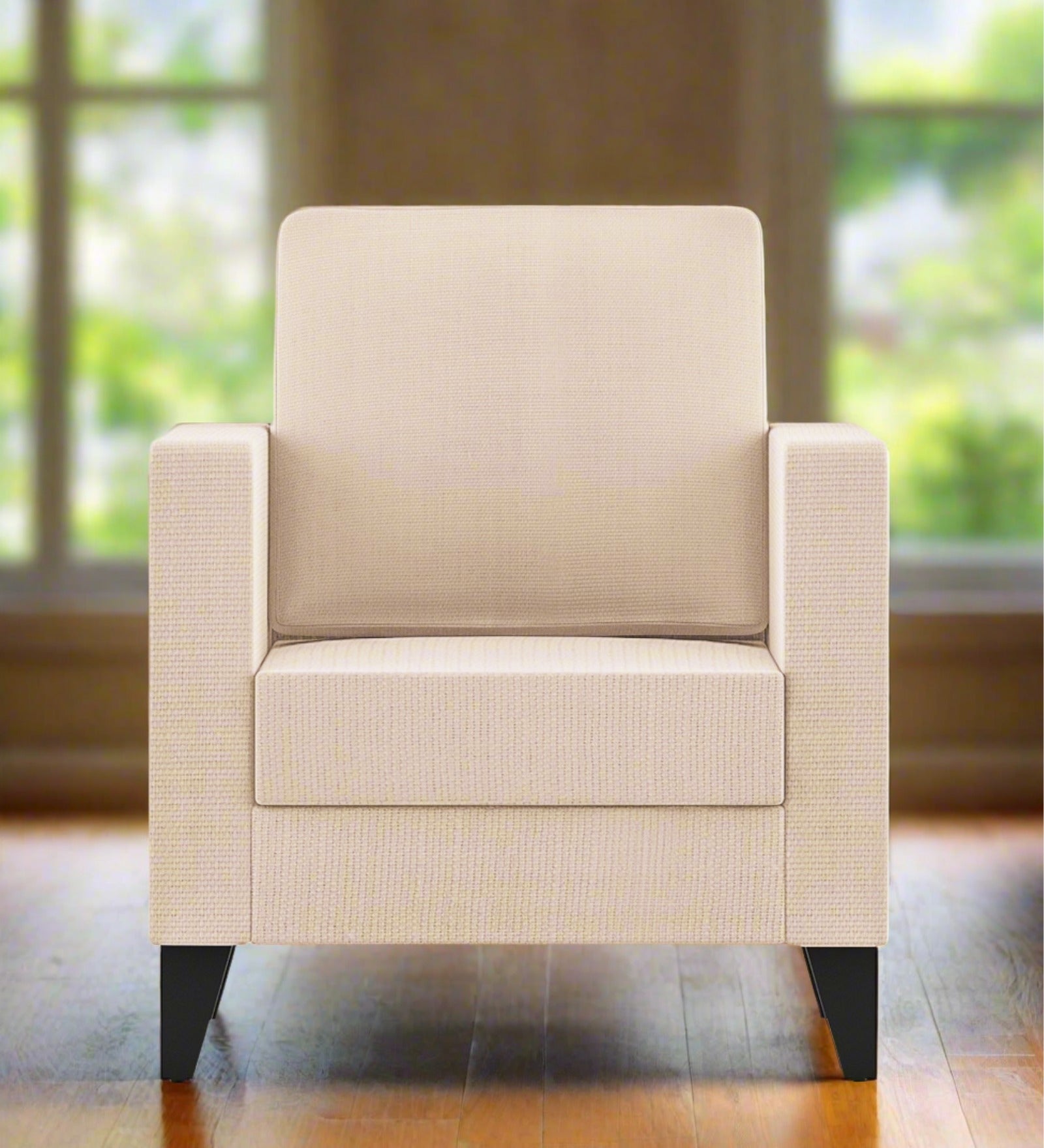 Nori Fabric 1 Seater Sofa In Woom Beige Colour - Febonic Living