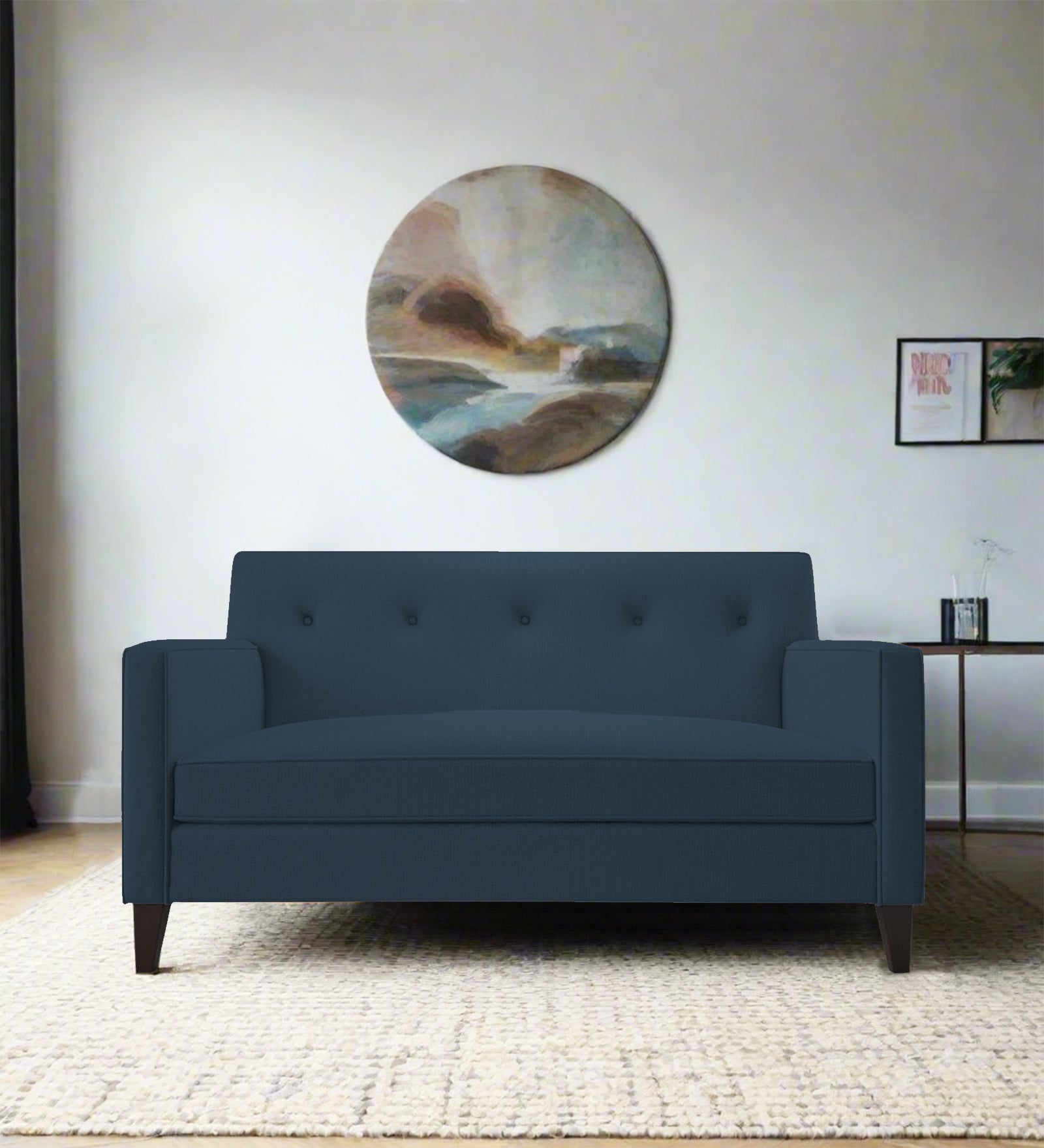 Miller Fabric 2 Seater Sofa In Light Blue Colour - Febonic Living