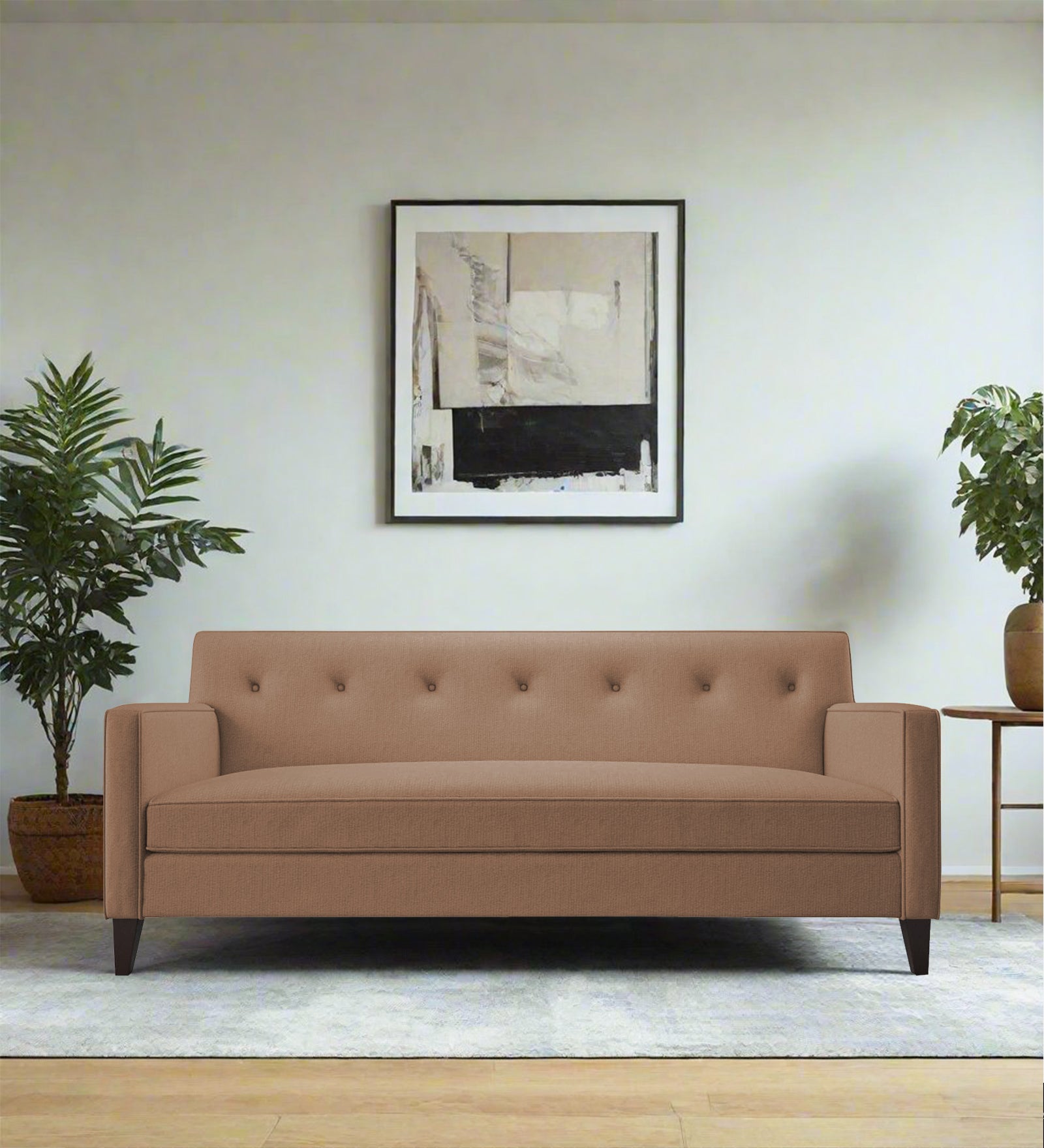 Miller Fabric 3 Seater Sofa In Cosmic Beige Colour - Febonic Living