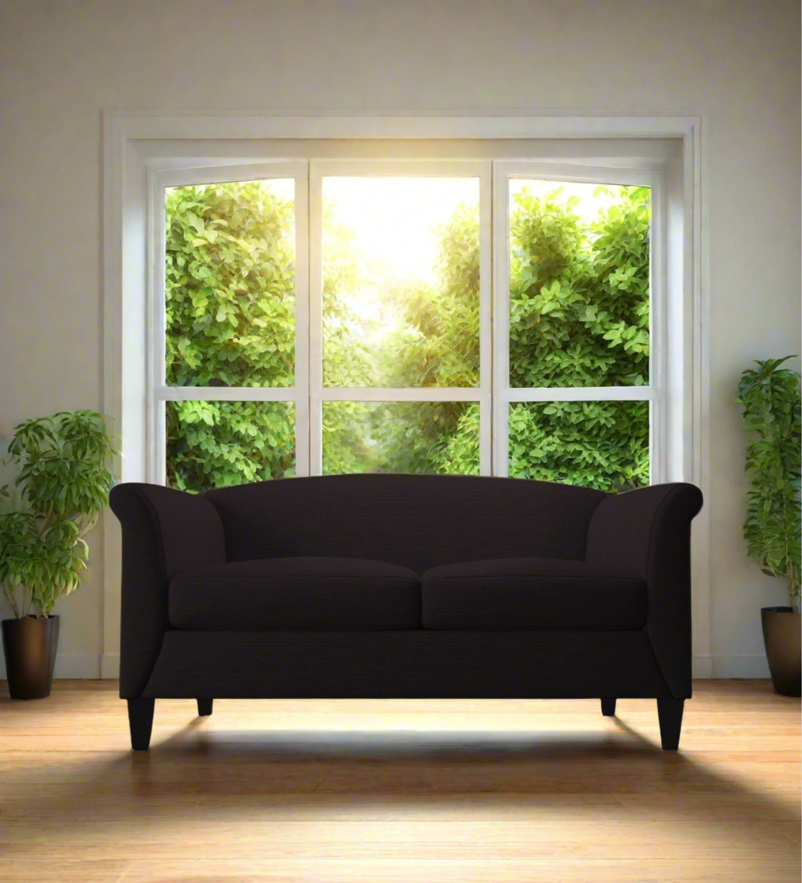 Kimber Fabric 2 Seater Sofa In Cara Brown Colour - Febonic Living