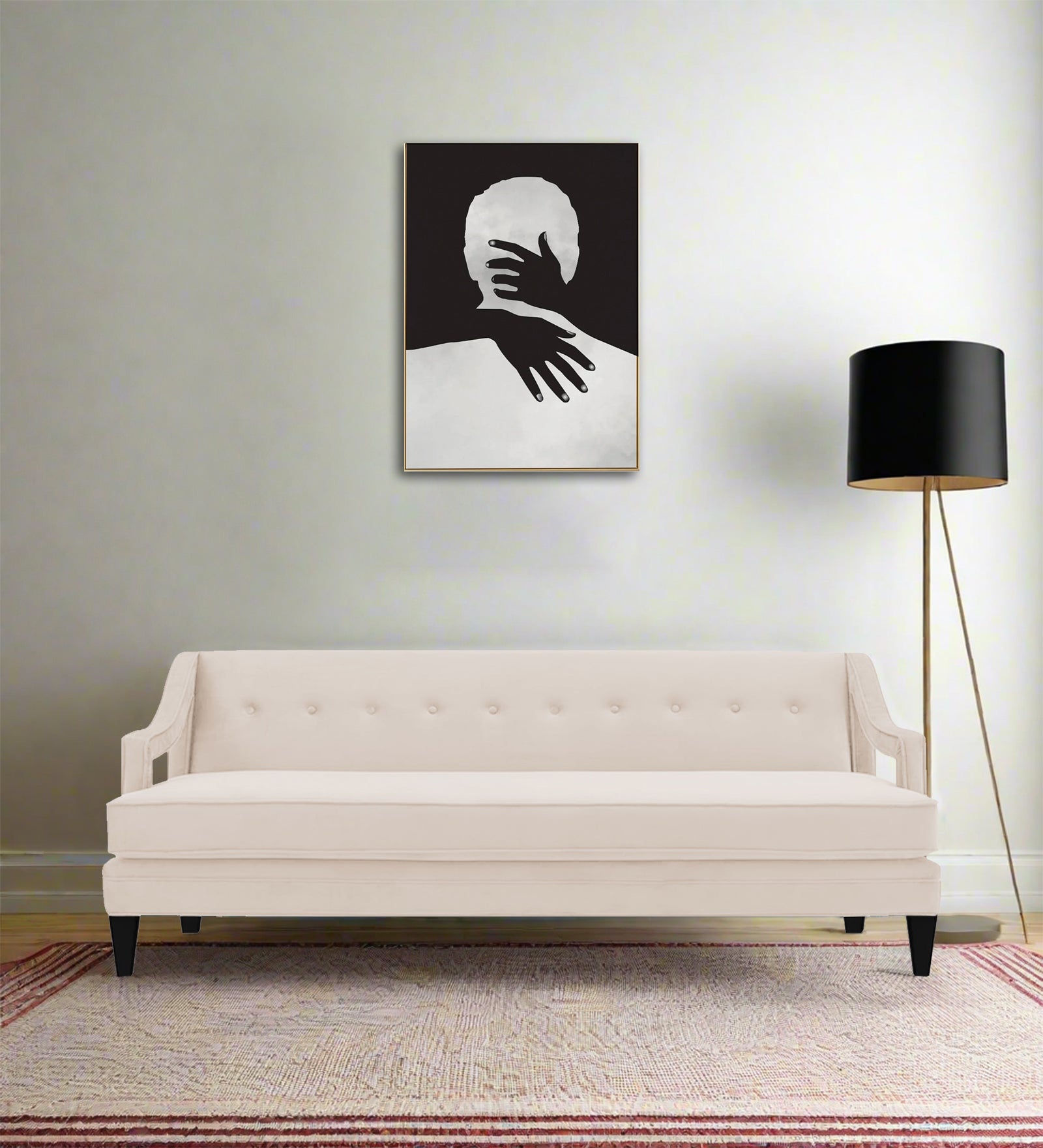 Daffy Velvet 3 Seater Sofa In Camel Beige Colour - Febonic Living