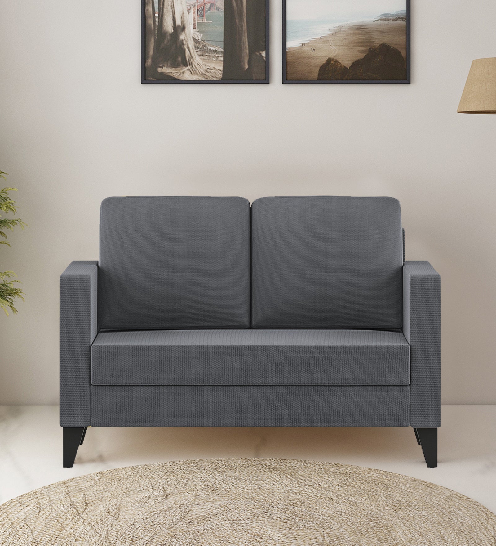 Nori 2 Seater Fabric Sofa - Maba Grey by Febonic Living