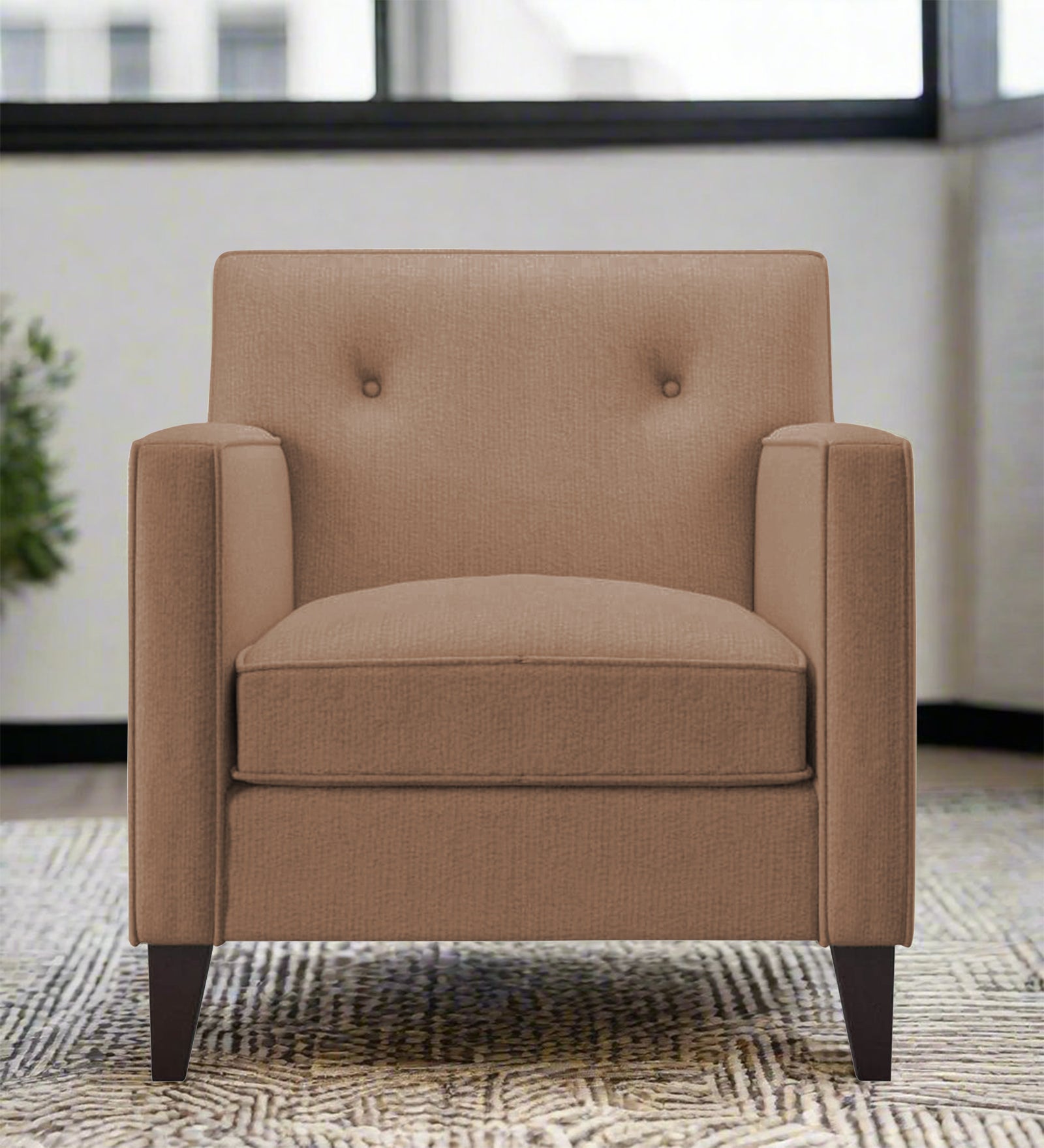 Miller Fabric 1 Seater Sofa In Cosmic Beige Colour - Febonic Living