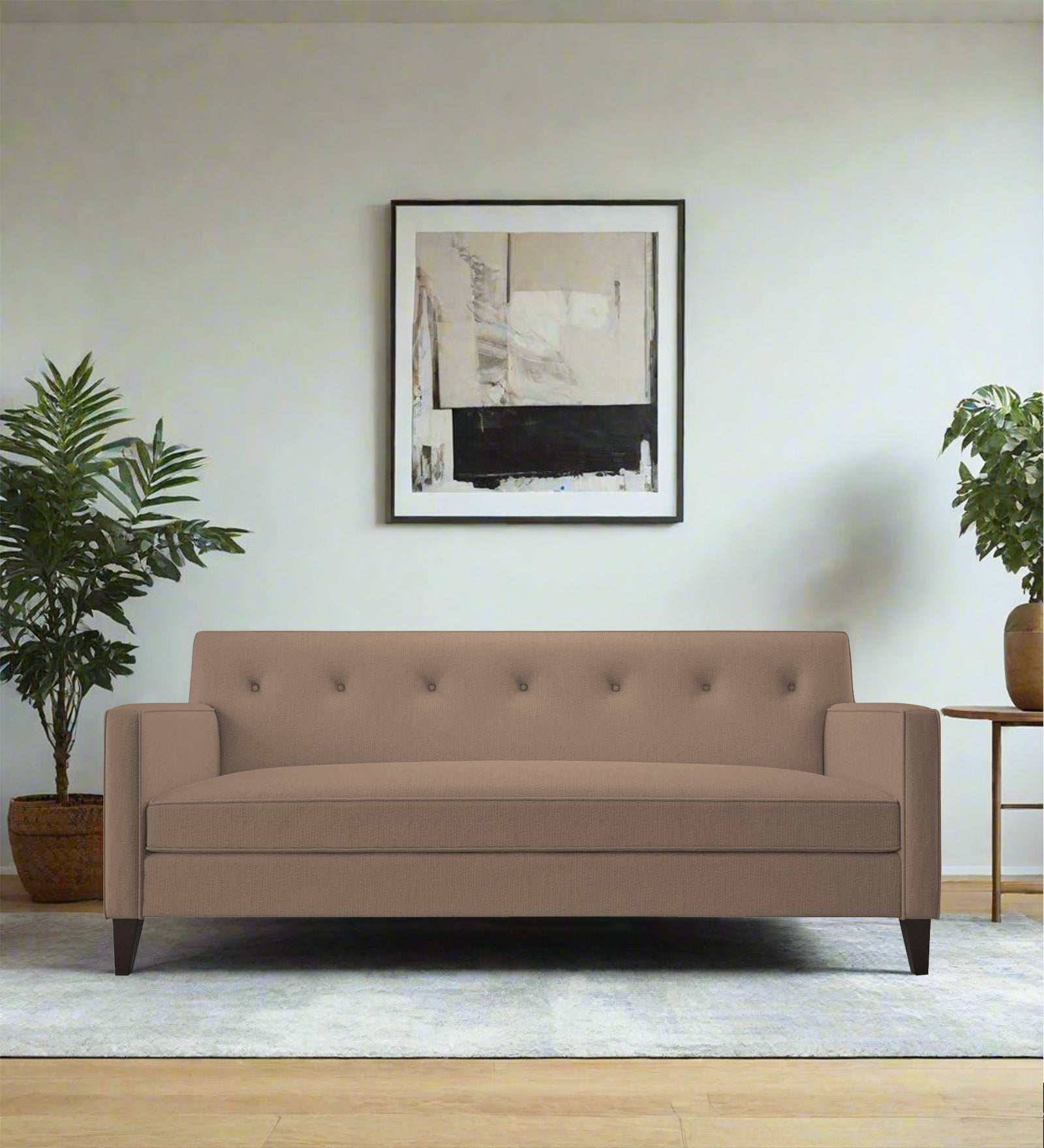 Miller Fabric 3 Seater Sofa In Cookie Beige Colour - Febonic Living