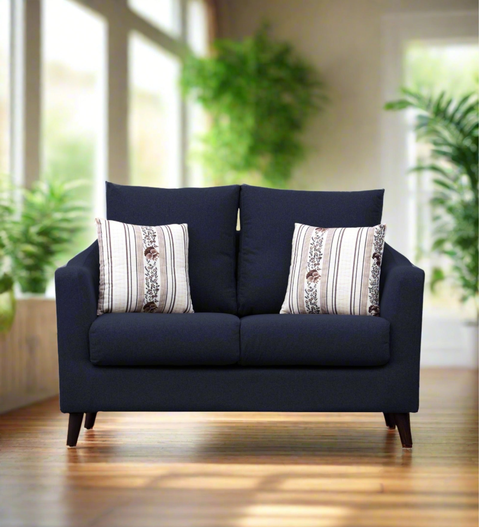 Kevin Fabric 2 Seater Sofa In Royal Blue Colour - Febonic Living