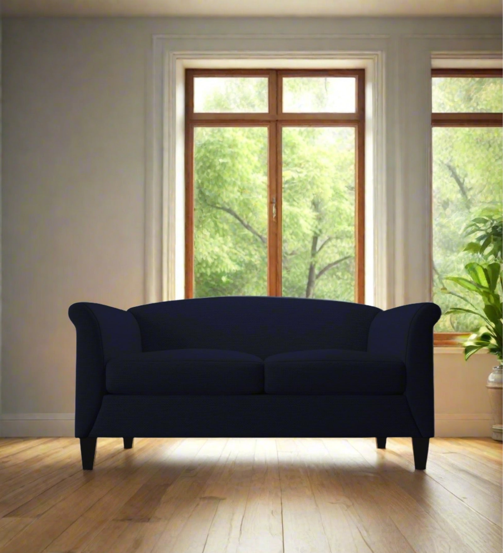 Kimber Fabric 2 Seater Sofa In Royal Blue Colour - Febonic Living