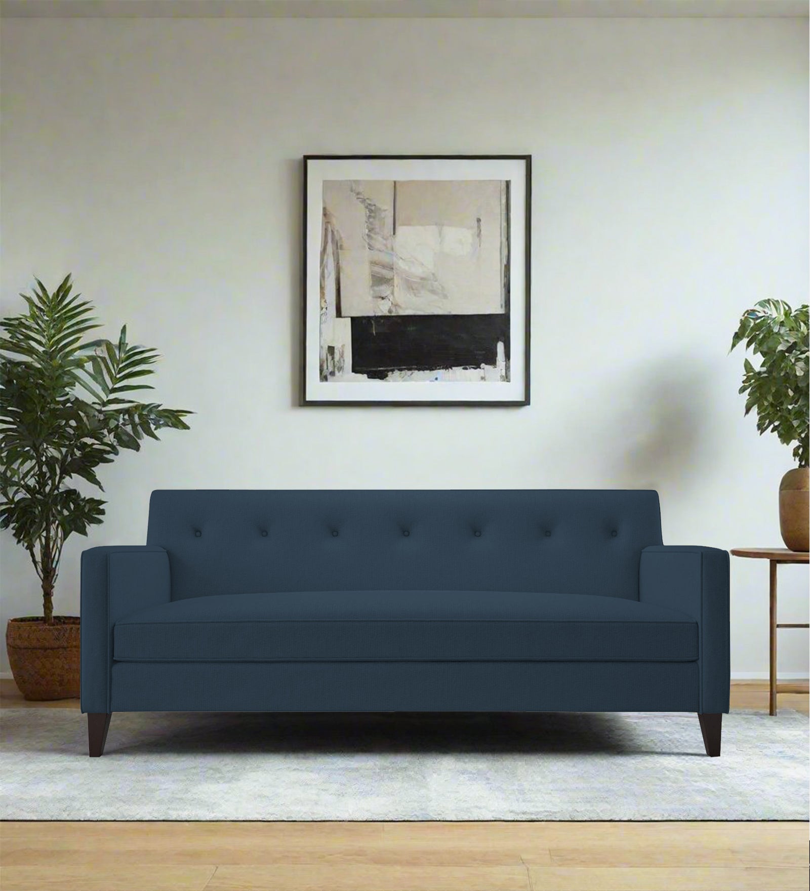Miller Fabric 3 Seater Sofa In Light Blue Colour - Febonic Living