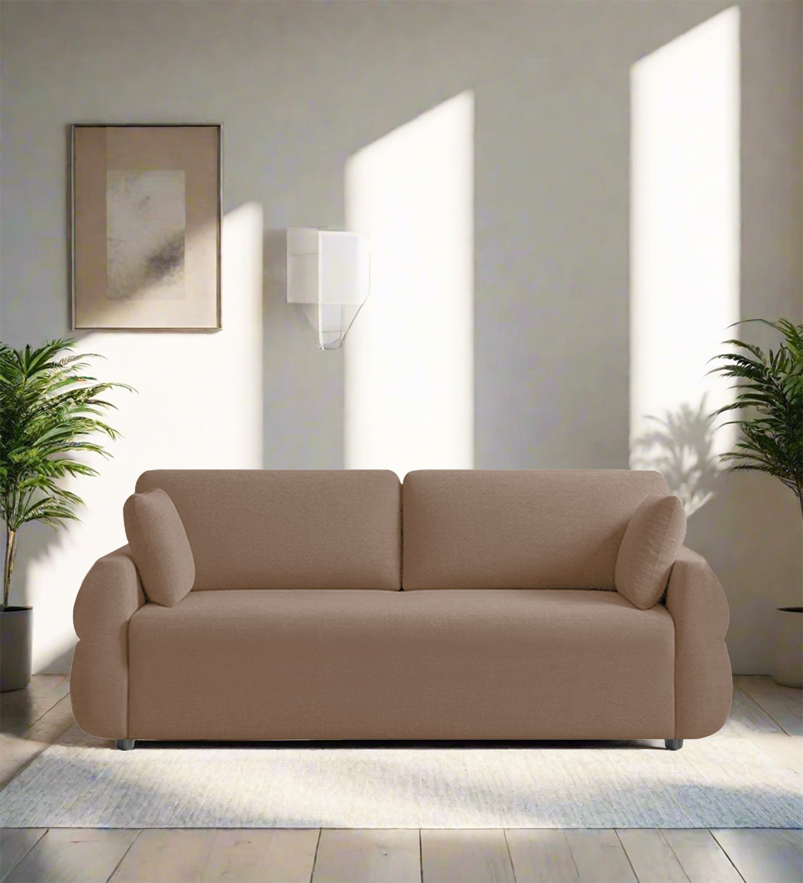 Jack Fabric 3 Seater Sofa In Cookie Beige Colour - Febonic Living
