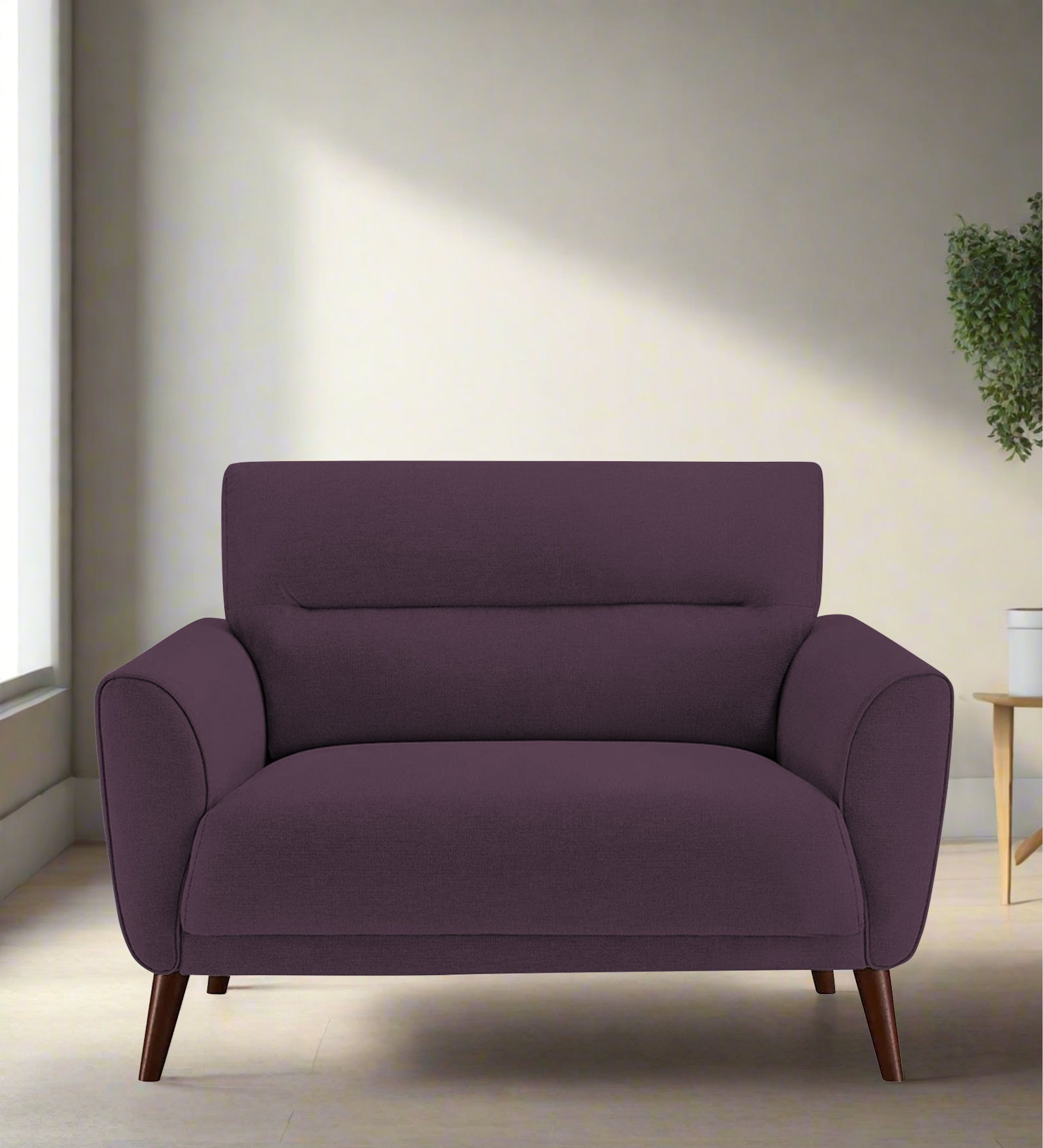 Castro Fabric 1 Seater Sofa In Greek Purple Colour - Febonic Living