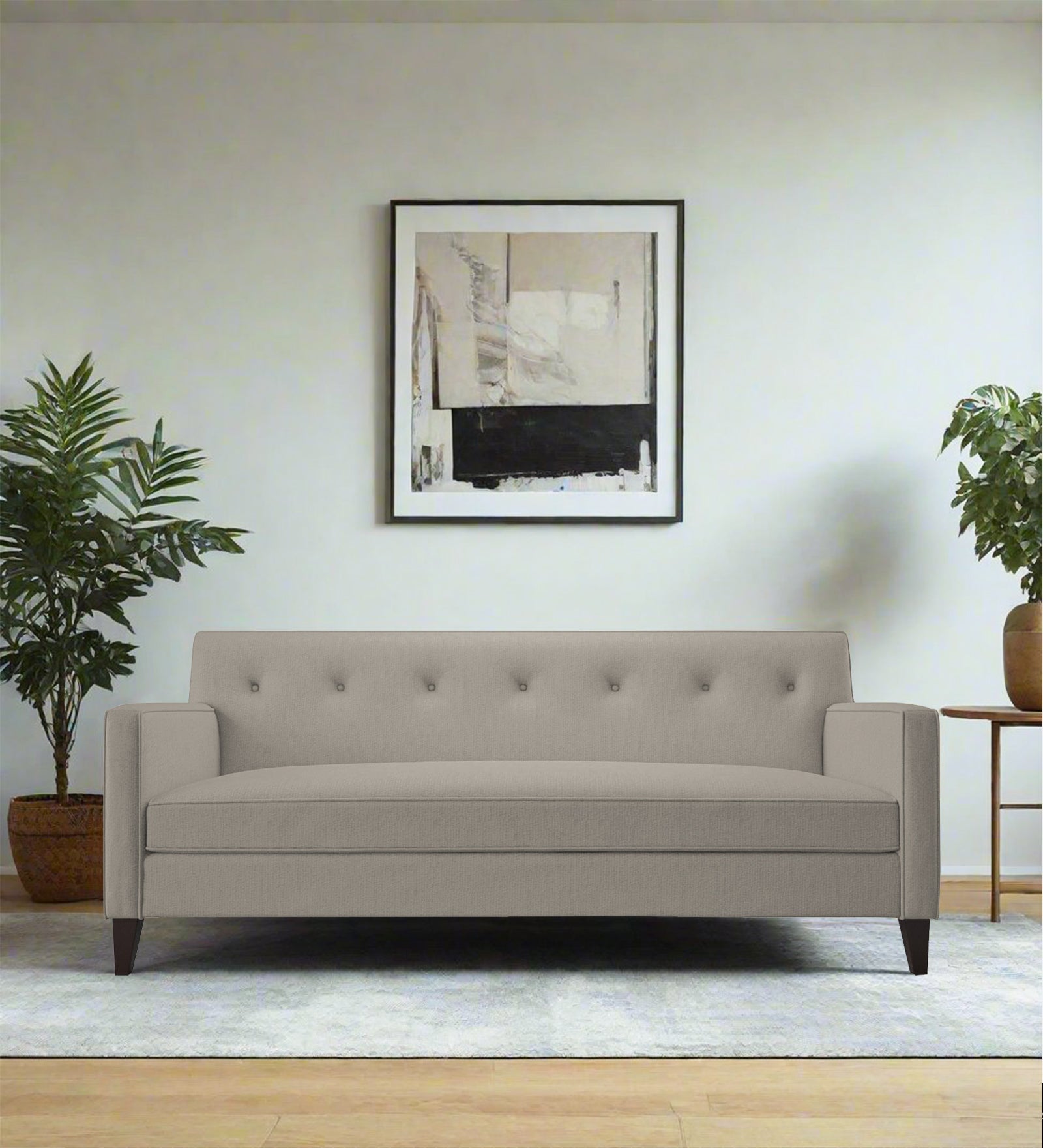 Miller Fabric 3 Seater Sofa In Ash Grey Colour - Febonic Living