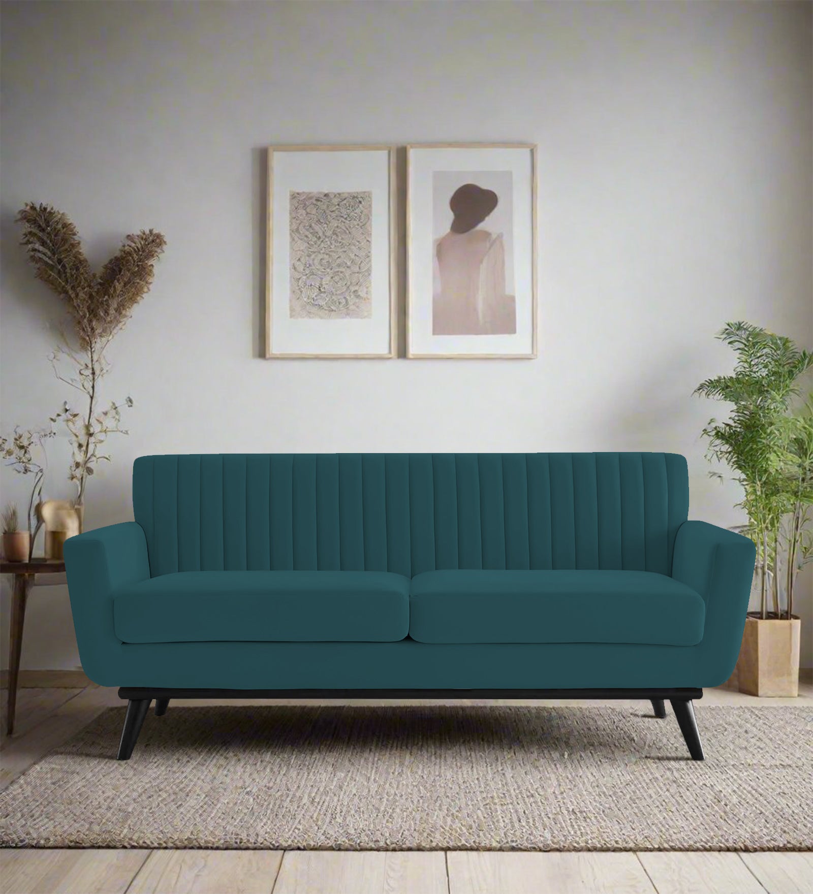 Tucker Velvet 2 Seater Sofa In Arabian Green Colour - Febonic Living