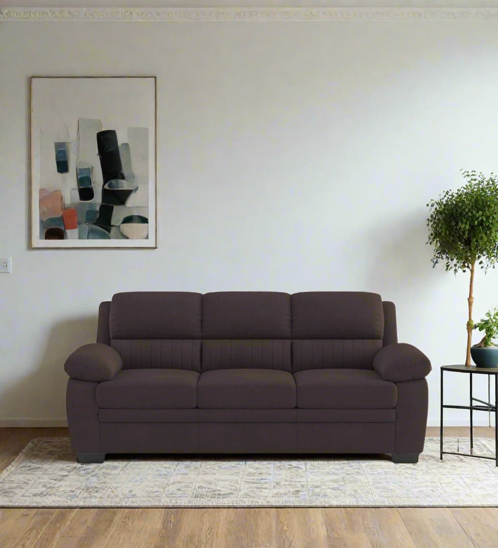 Miranda Velvet 3 Seater Sofa In Mocha Brown Colour - Febonic Living