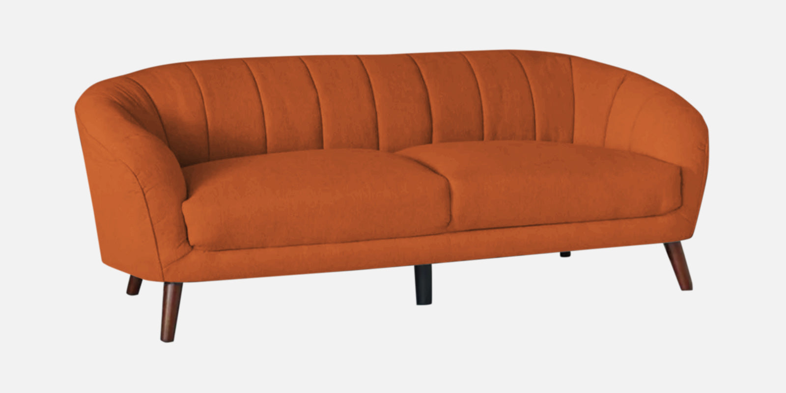 Benjamin Fabric 3 Seater Sofa In Vivid Orange Colour - Febonic Living