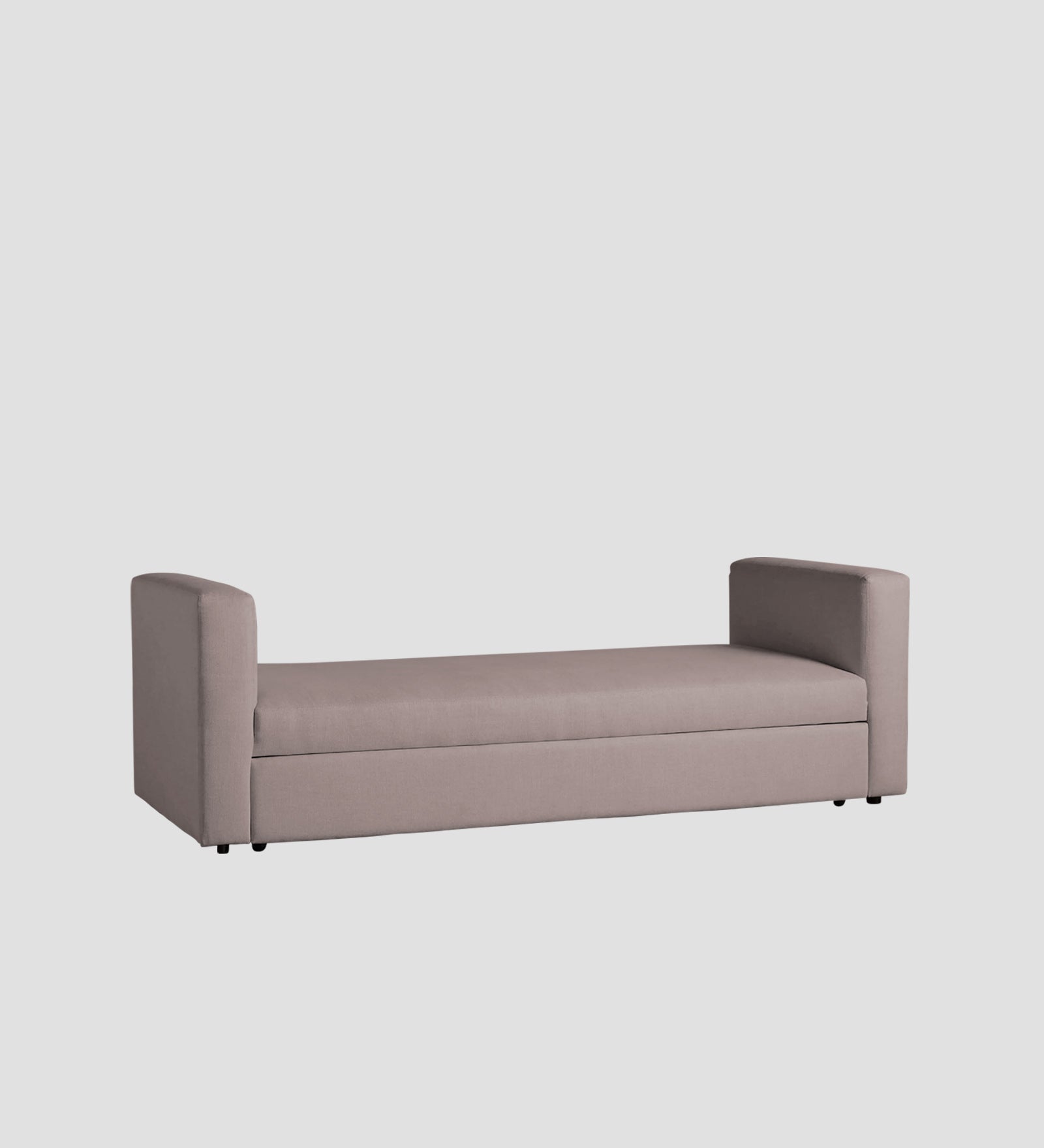Tosy Fabric 3 Seater Pull Out Sofa Cum Bed In Almond Beige Colour - Febonic Living