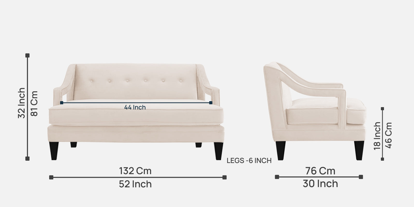 Daffy Velvet 2 Seater Sofa In Camel Beige Colour - Febonic Living
