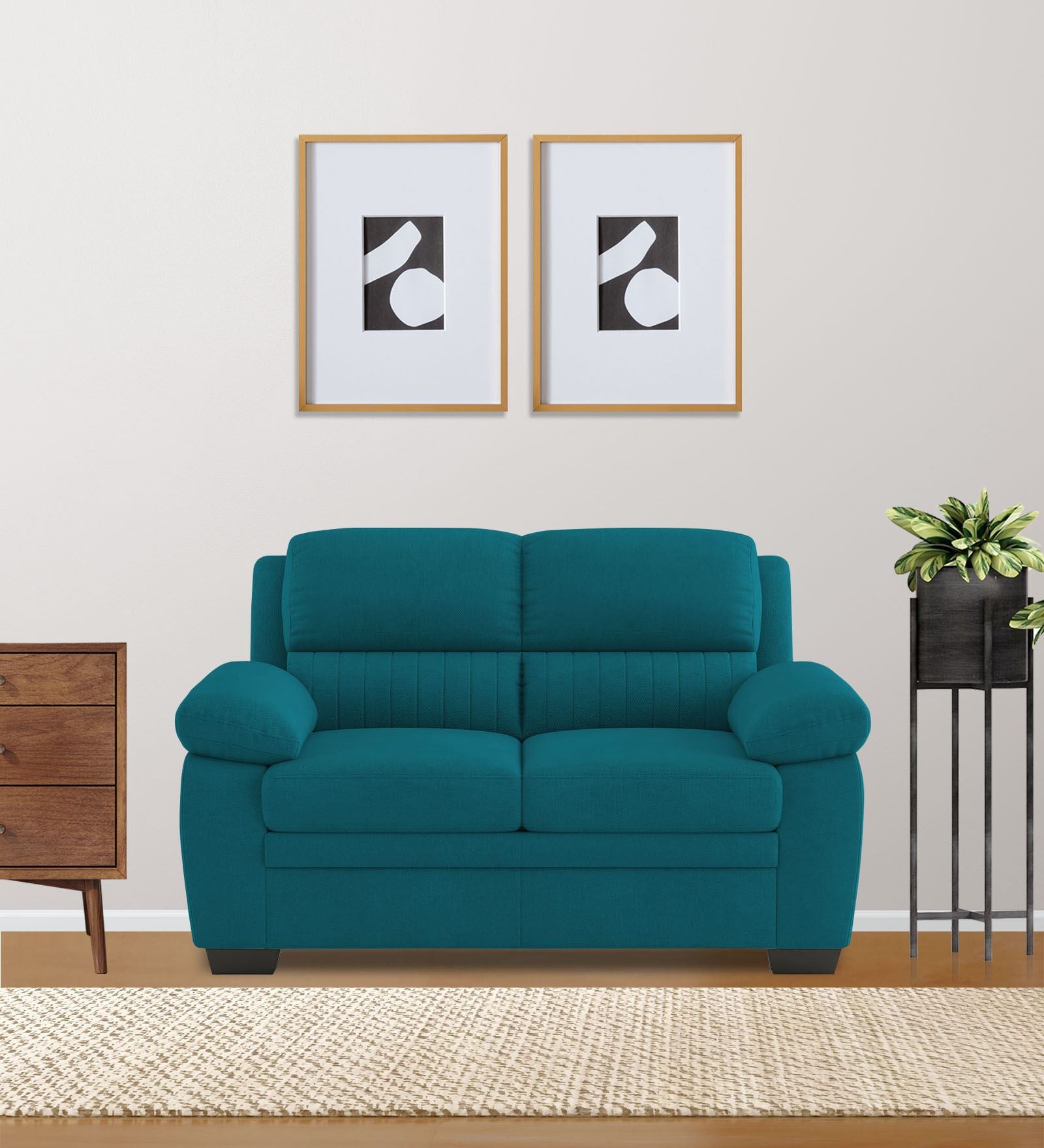 Miranda Velvet 2 Seater Sofa In pine green Colour - Febonic Living