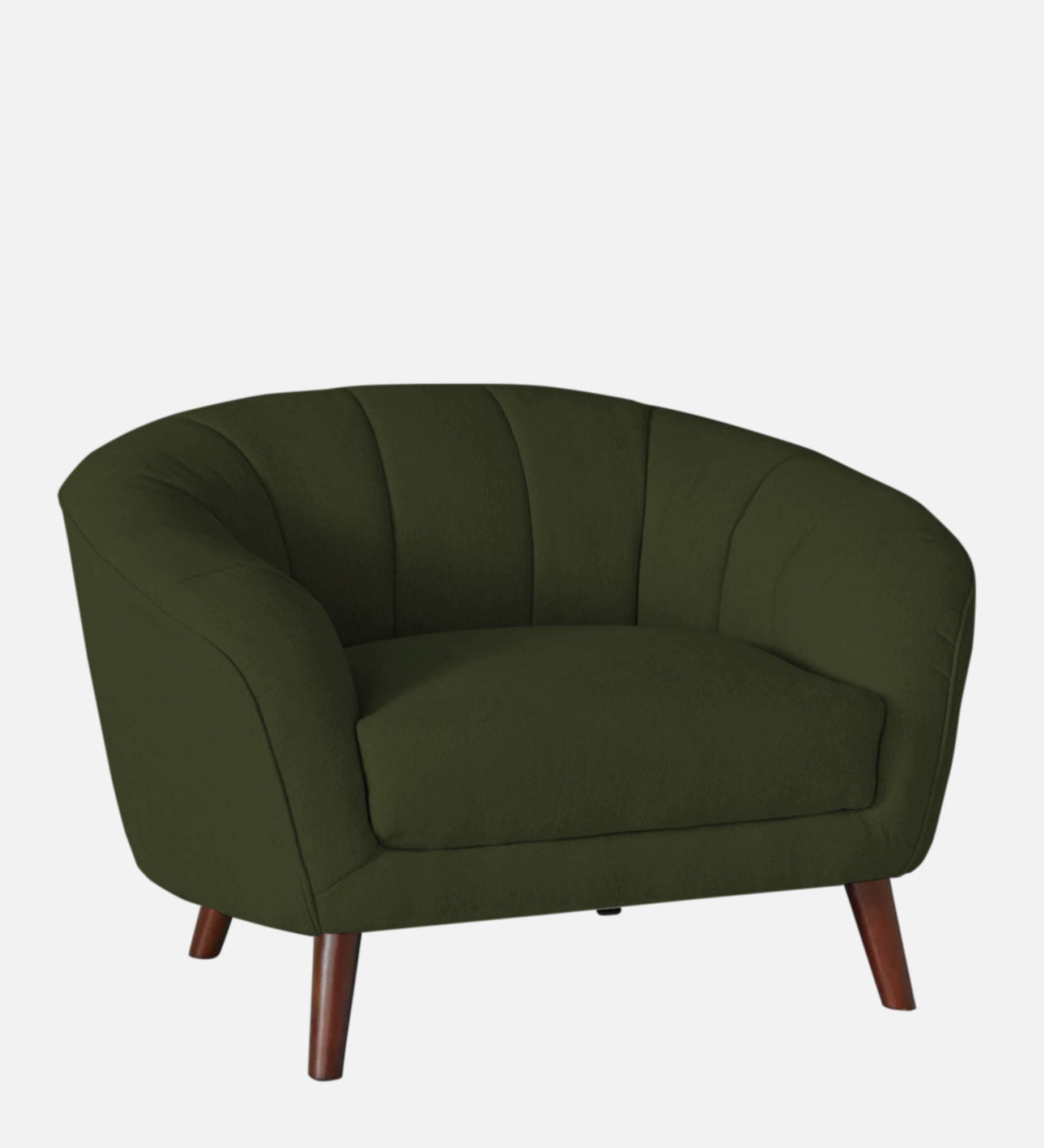 Benjamin Fabric 1 Seater Sofa In Olive Green Colour - Febonic Living