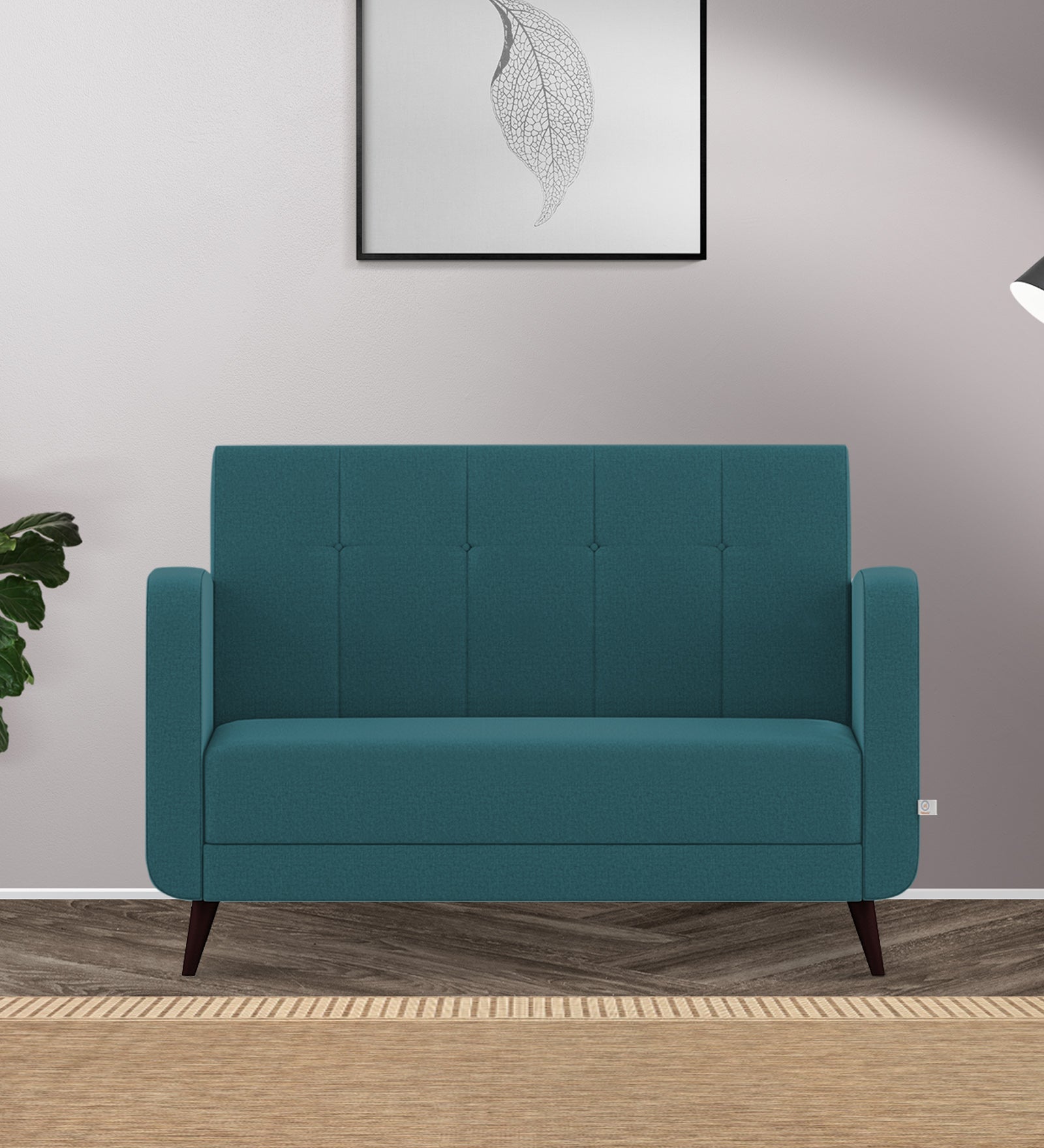 Wiki Velvet 2 Seater Sofa In Arabian Green Colour - Febonic Living