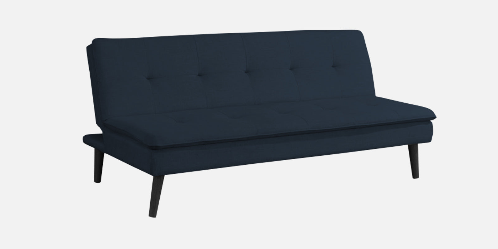 Toner Fabric 3 Seater Convertible Sofa Cum Bed In Denim Blue Colour - Febonic Living