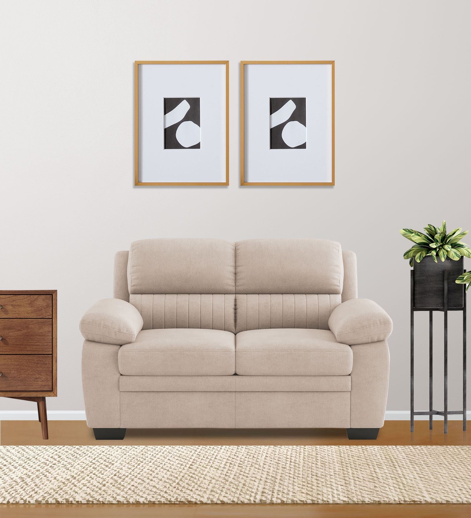 Miranda Velvet 2 Seater Sofa In Camel Beige Colour - Febonic Living