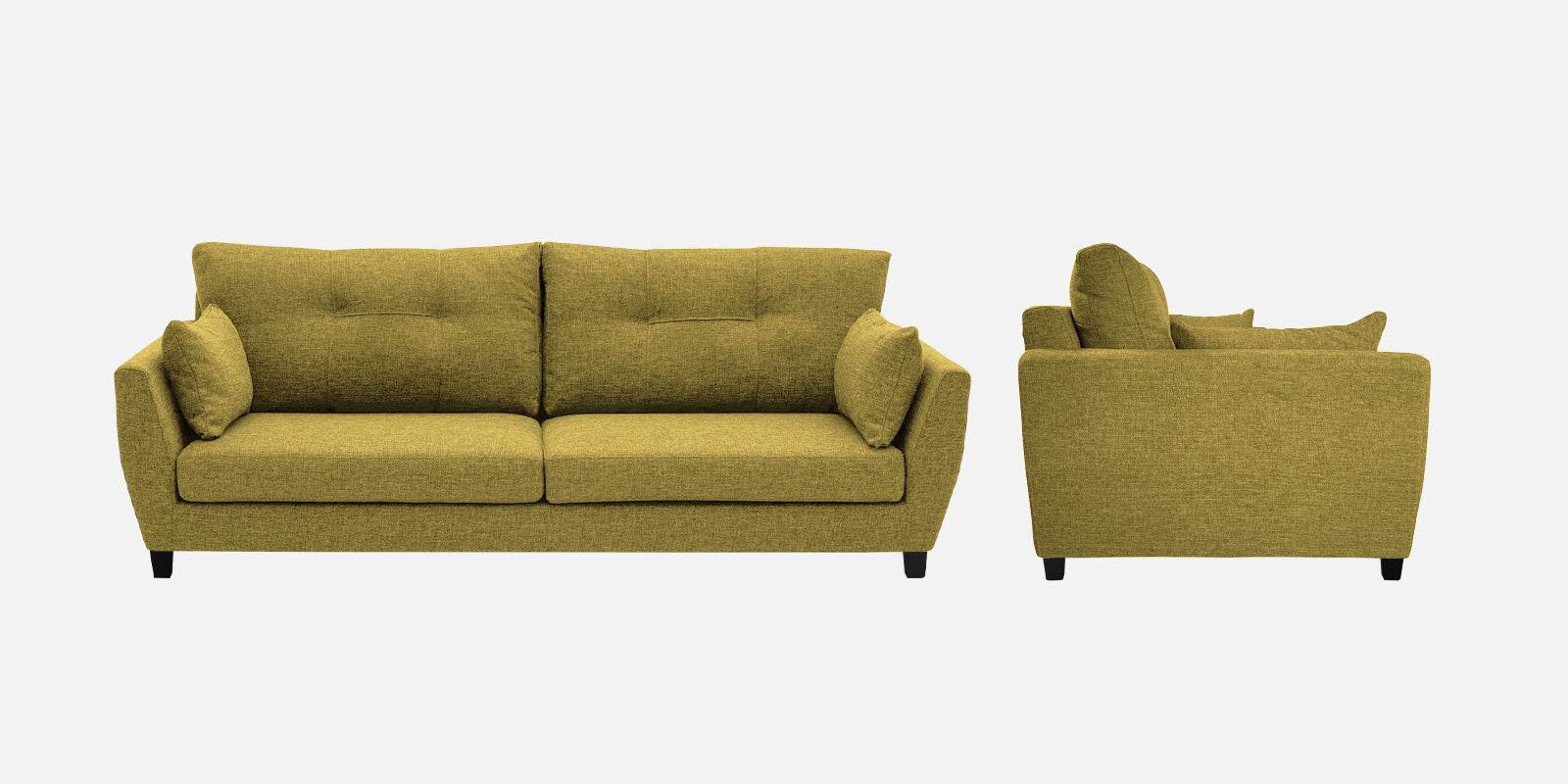Mario Fabric 3 Seater Sofa In Parrot Green Colour - Febonic Living