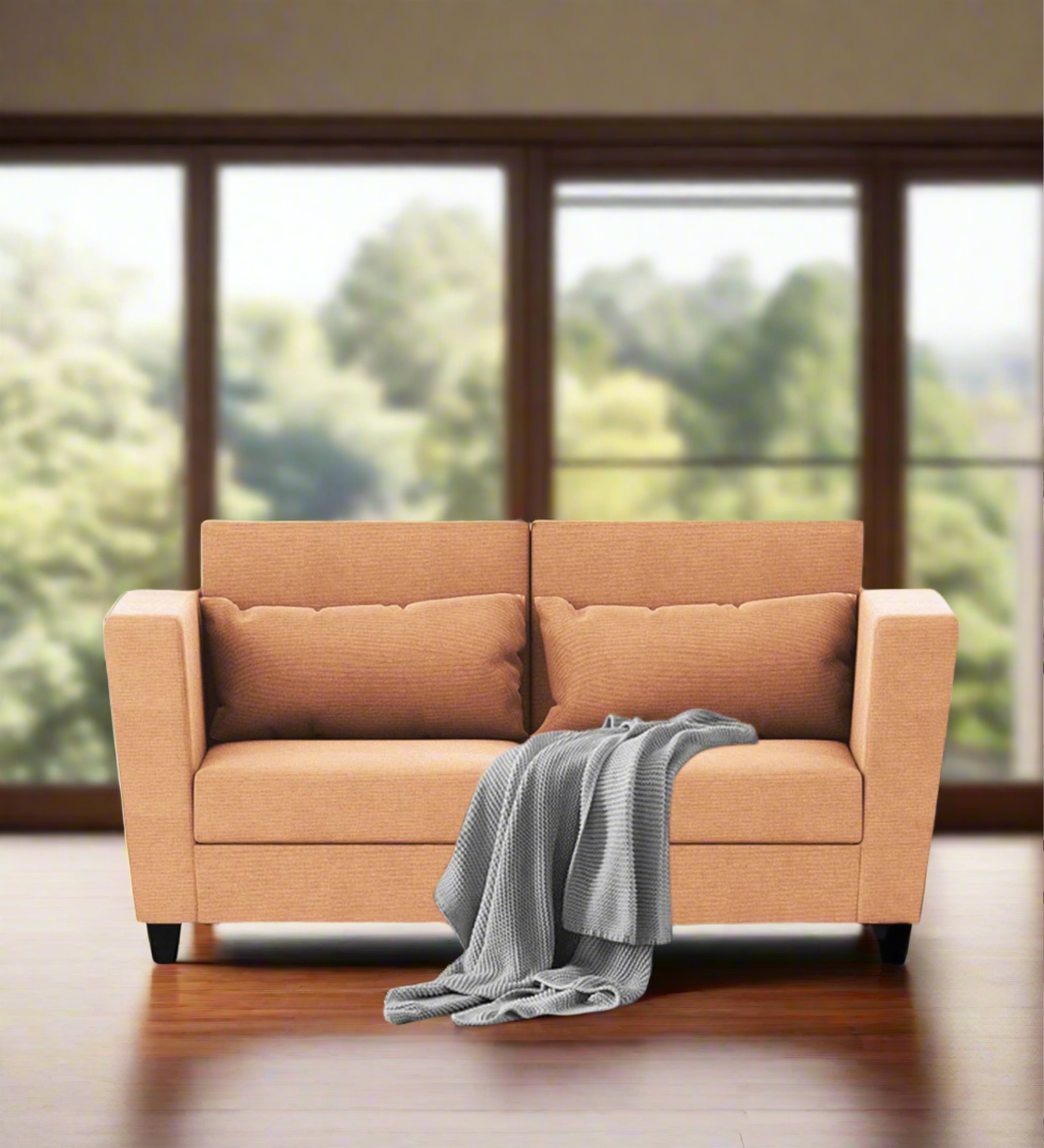 Tokyo Fabric 2 Seater Sofa In Cosmic Beige Colour - Febonic Living