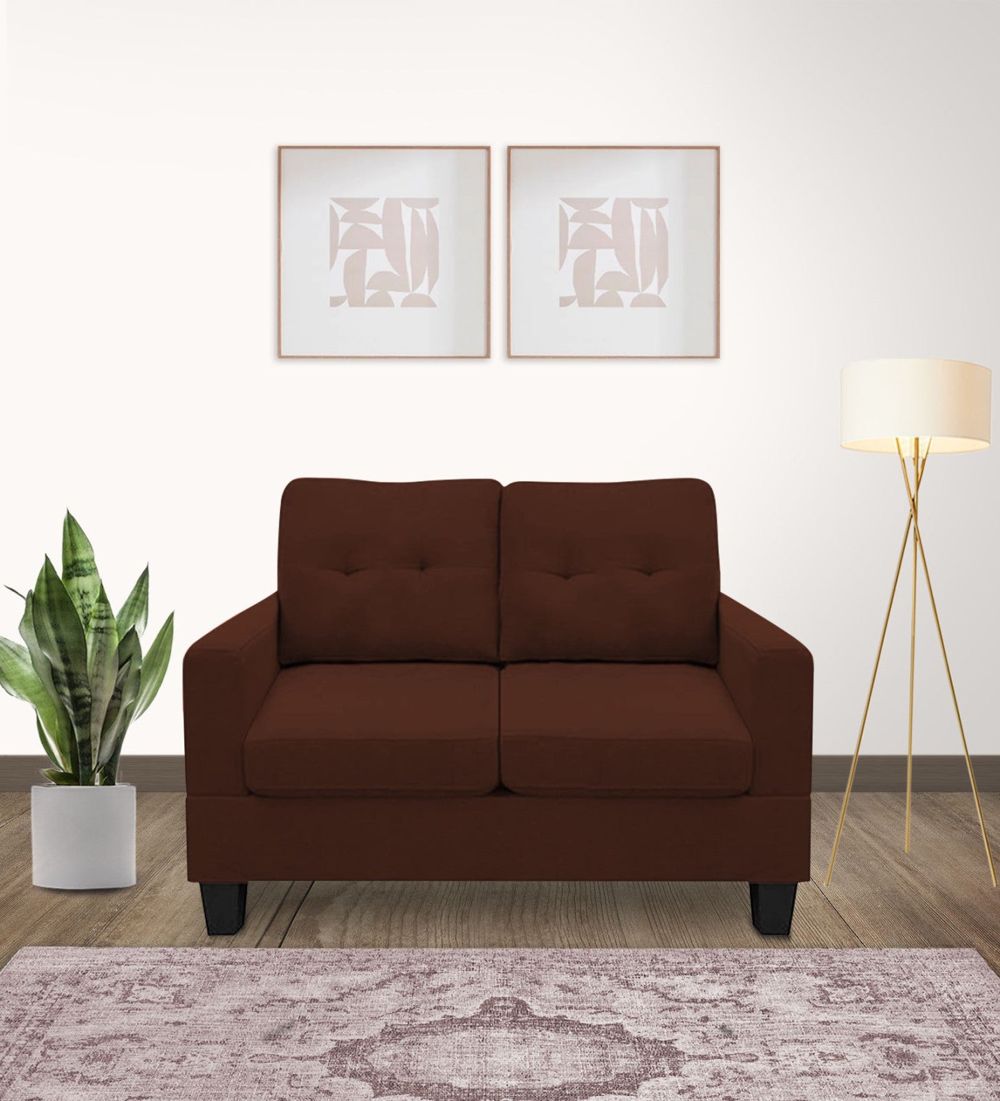 Thomas Fabric 2 Seater Sofa in Charcoal Grey Colour