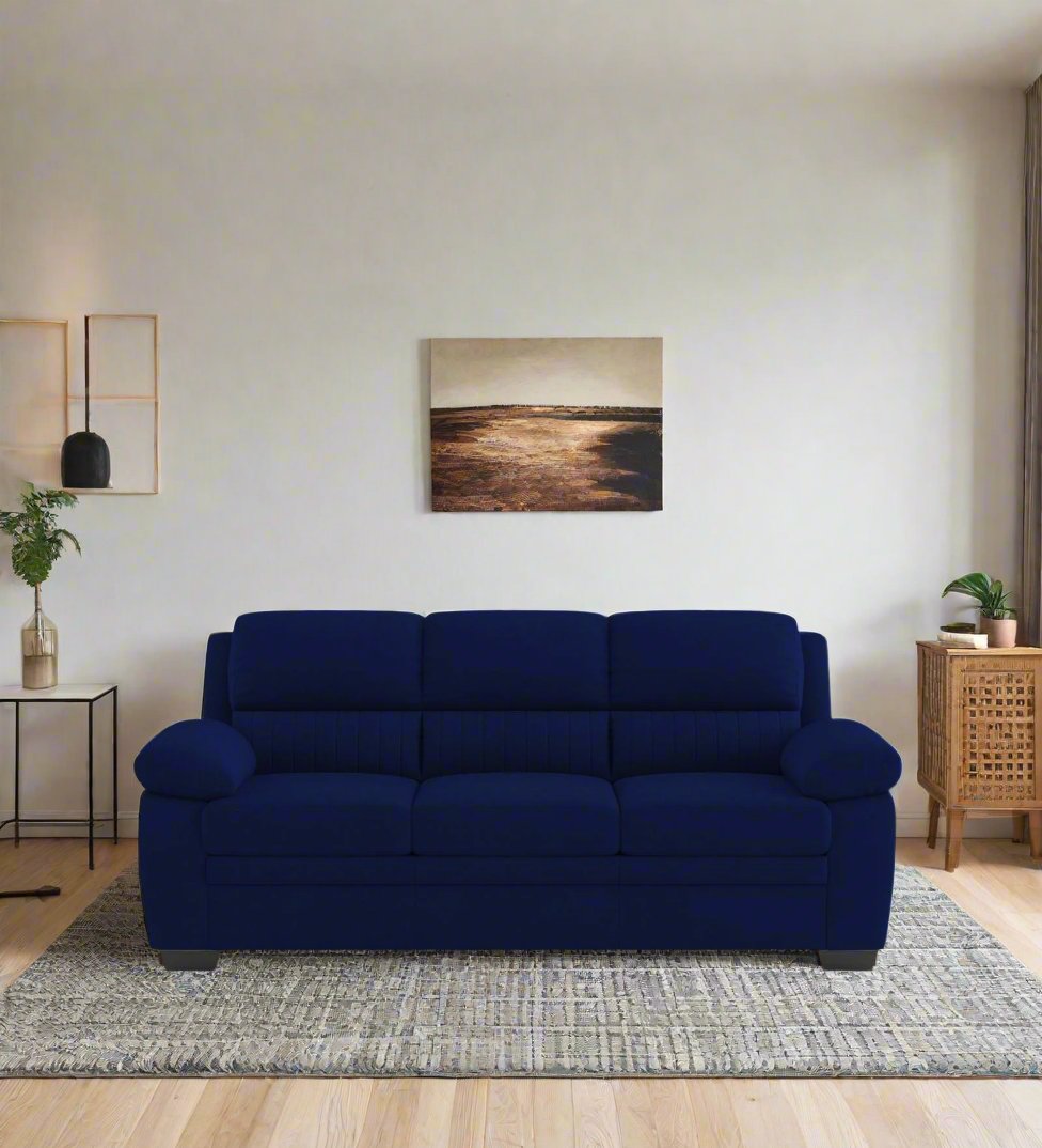 Miranda Velvet 3 Seater Sofa In Dark Blue Colour - Febonic Living