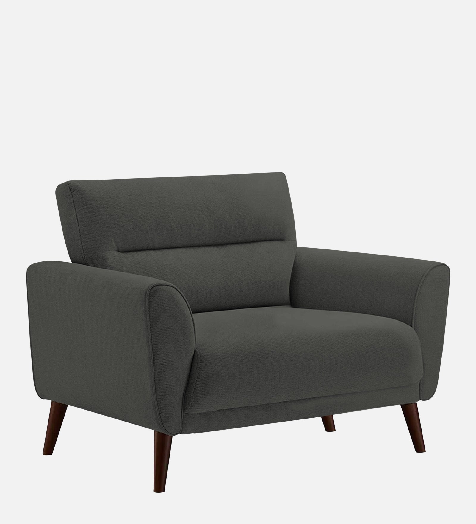 Castro Fabric 1 Seater Sofa In Charcoal Grey Colour - Febonic Living